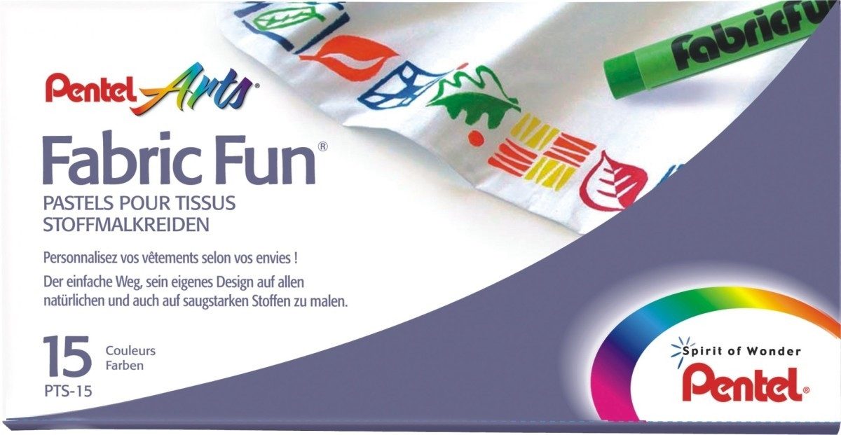 PENTEL Maltuch Stoffmalkreiden VE= 15 Farben