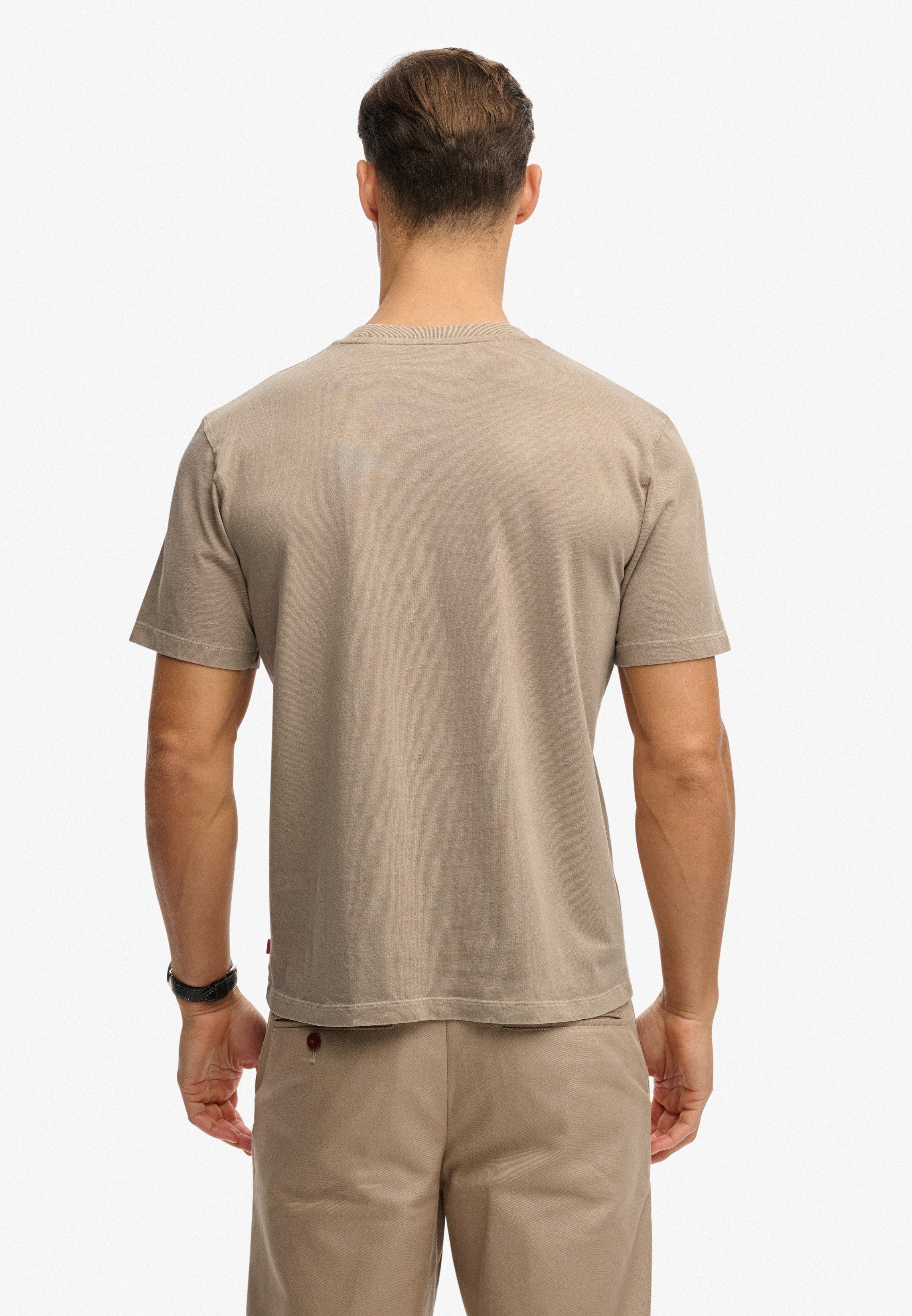 Superdry Rundhalsshirt MICRO LOGO TSHIRT mit Micro-Marken-Logo