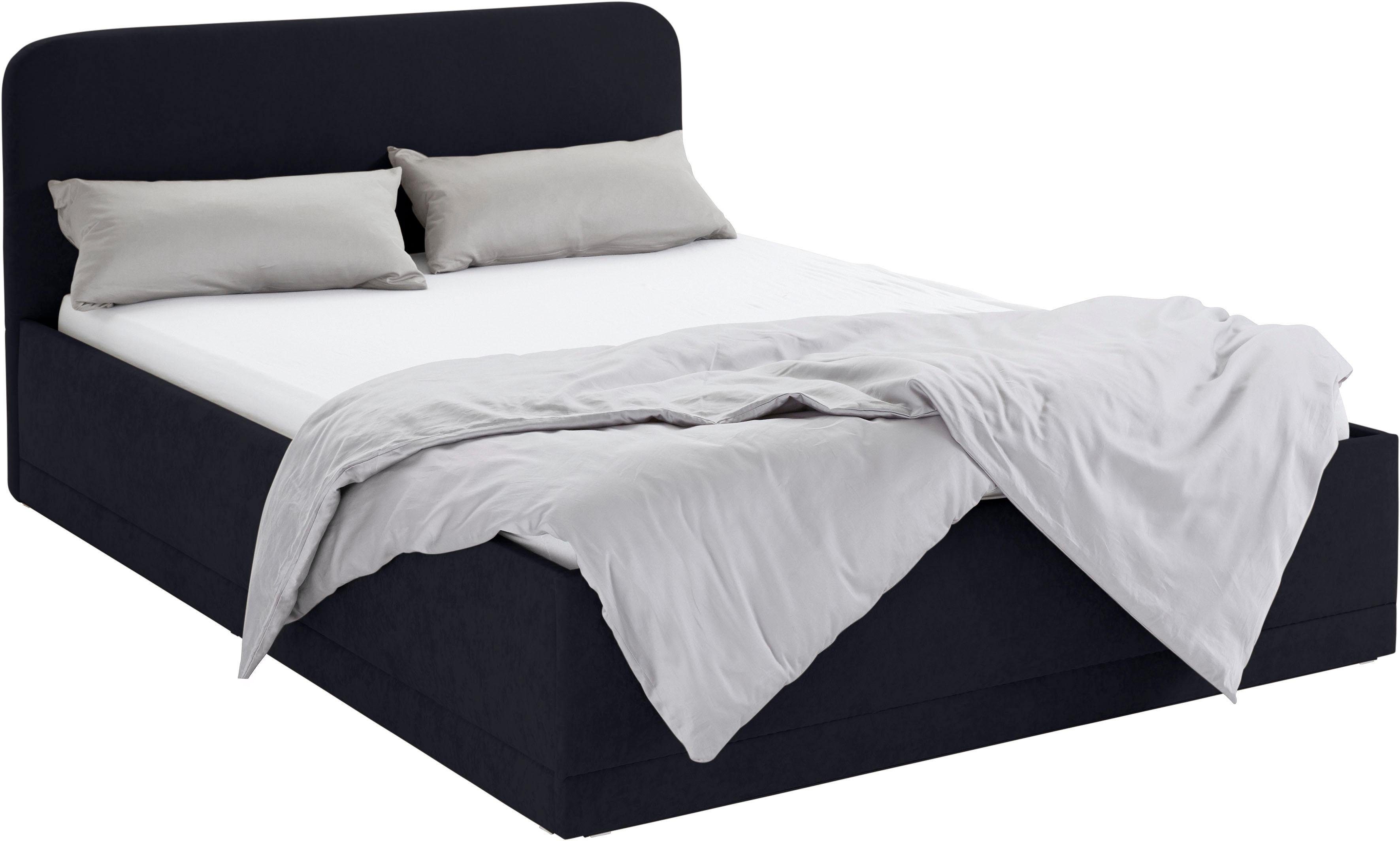 Westfalia Schlafkomfort Polsterbett, inkl. mit bestellen Bettkasten bitte Ausführung Farbige bei separat Einsteck-Tagesdecke Matratze