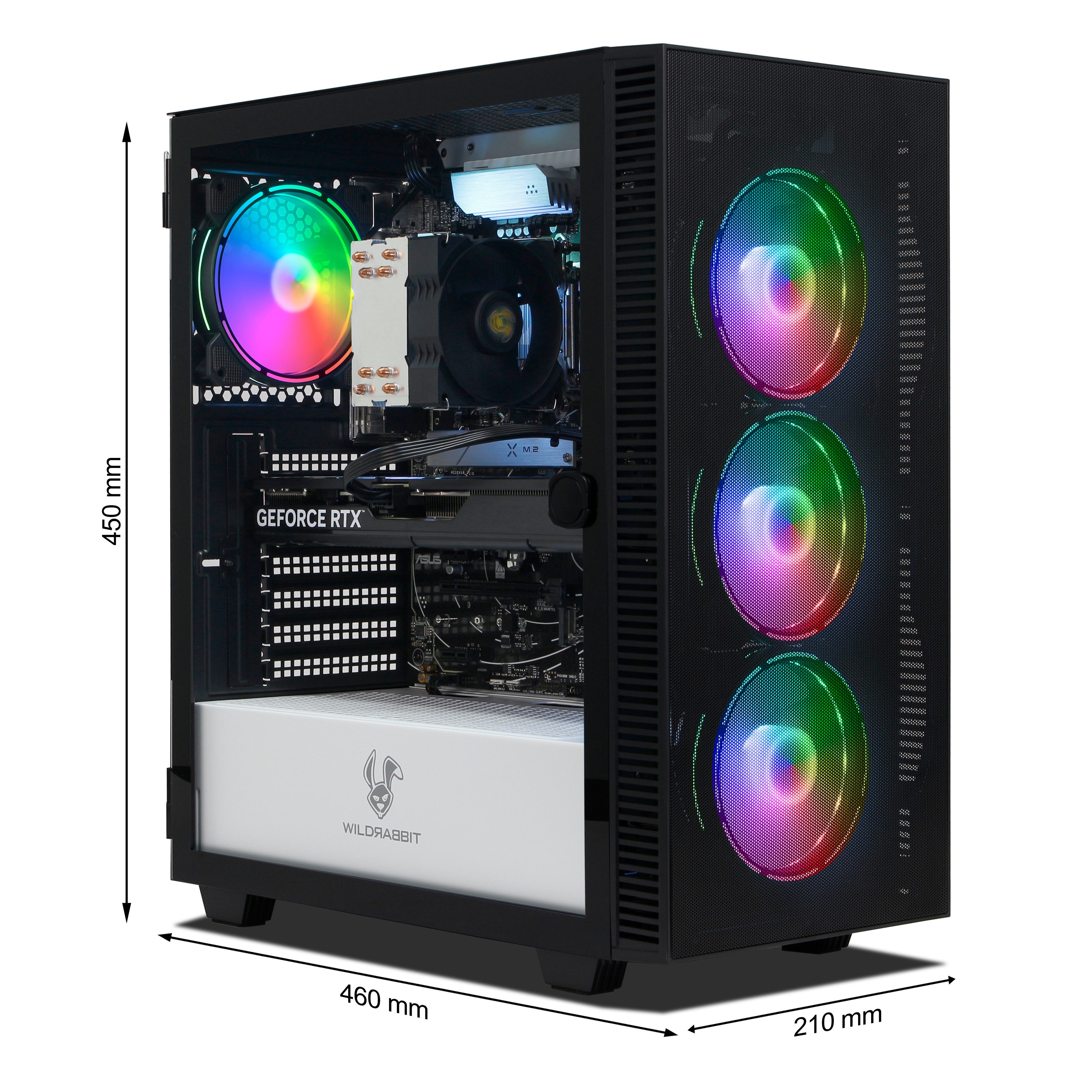 ANKERMANN-PC Quantum Gaming V3 Gaming-PC (AMD Ryzen 7 8700F, GeForce RTX 5060 Ti, 32 GB RAM, 1000 GB SSD, Luftkühlung)