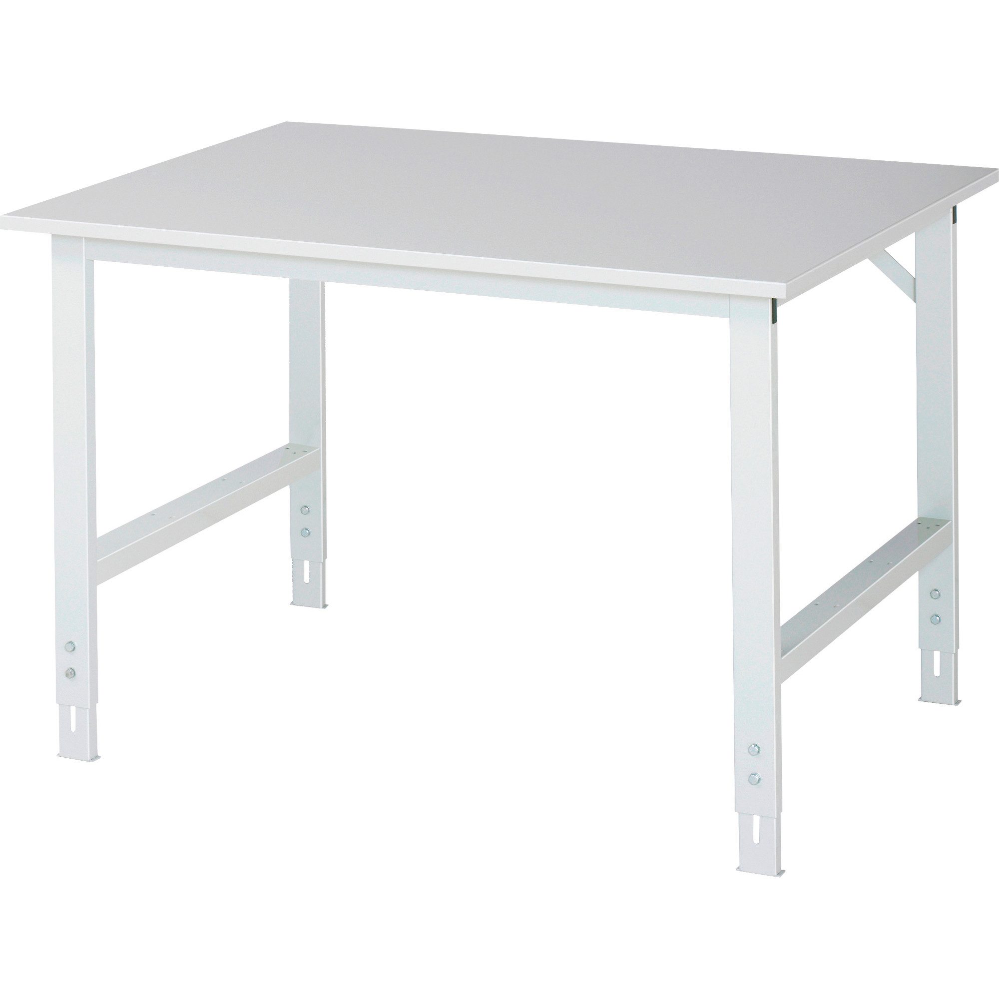 Werkbank Arbeitstisch 1250x1000x760-1080 M-Platte 22mm lichtgrau