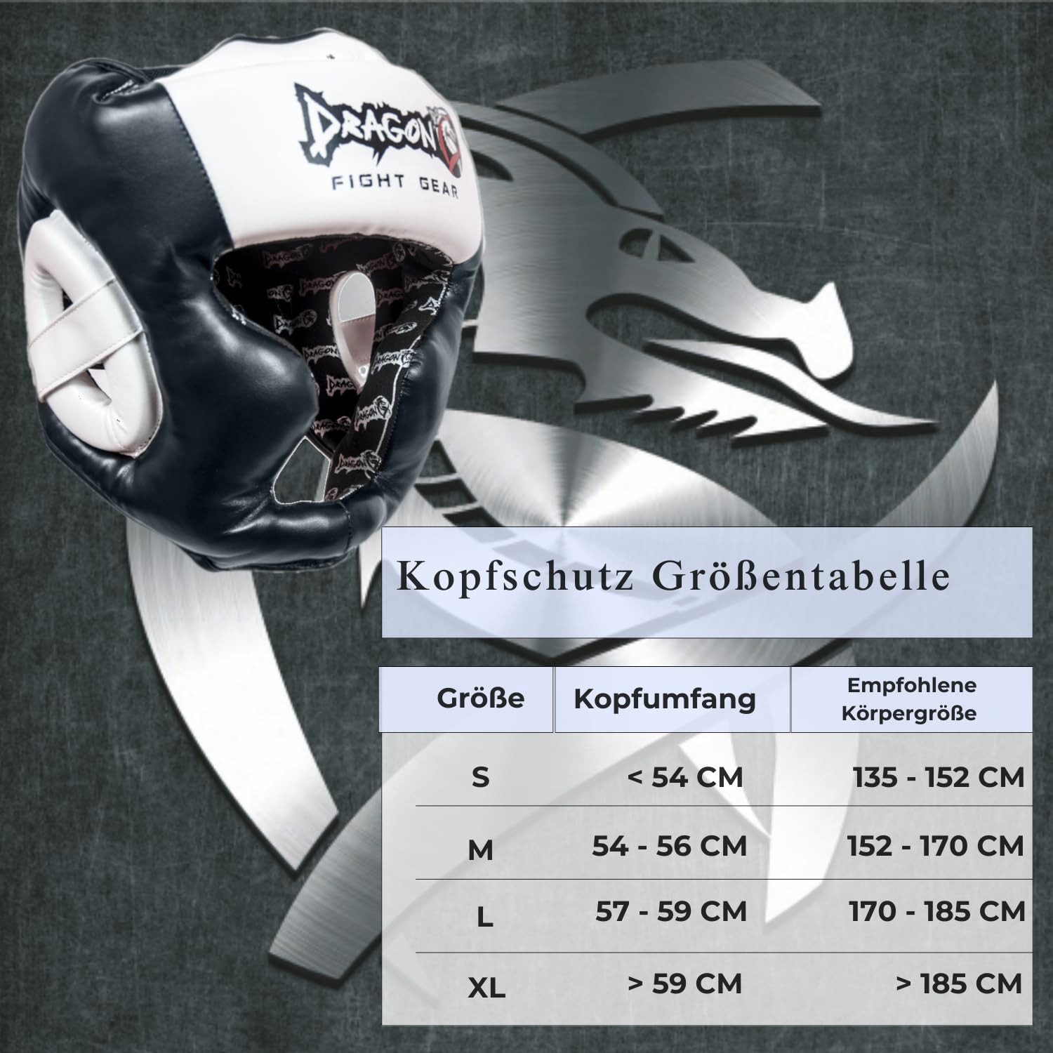 DragonDo Kopfschutz mit Wangenschutz – Professioneller Sparring Helm für Kickboxen, Muay – Bild 4 von 4