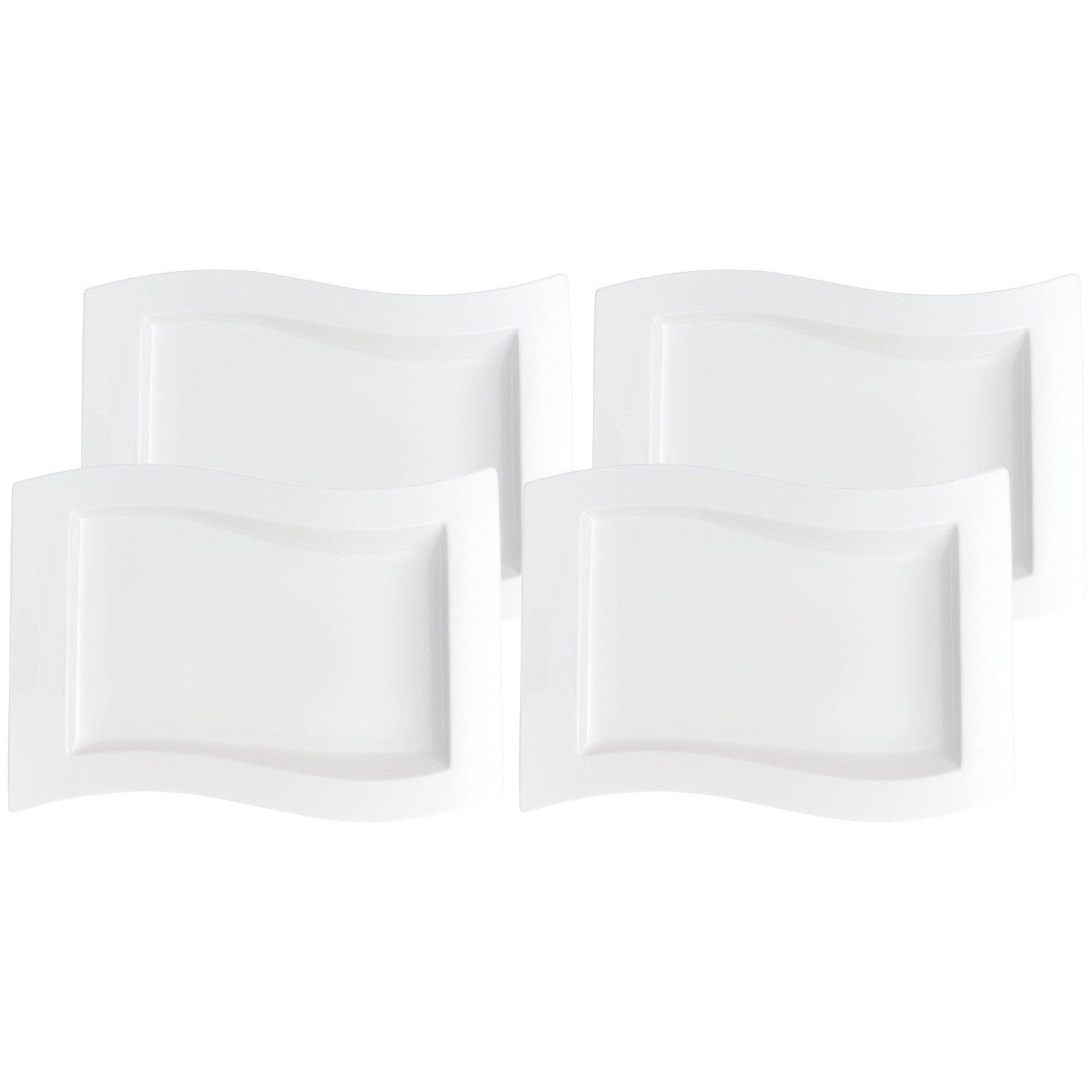 Villeroy & Boch Speiseteller NewWave Gourmetteller 33 x 24 cm 4er Set, (4 St)