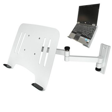 Drall Instruments L52W-IP3W TV-Wandhalterung, (2-tlg., Wandhalterung für Laptop Notebook schwenkbar neigbar mit Ablage weiß)