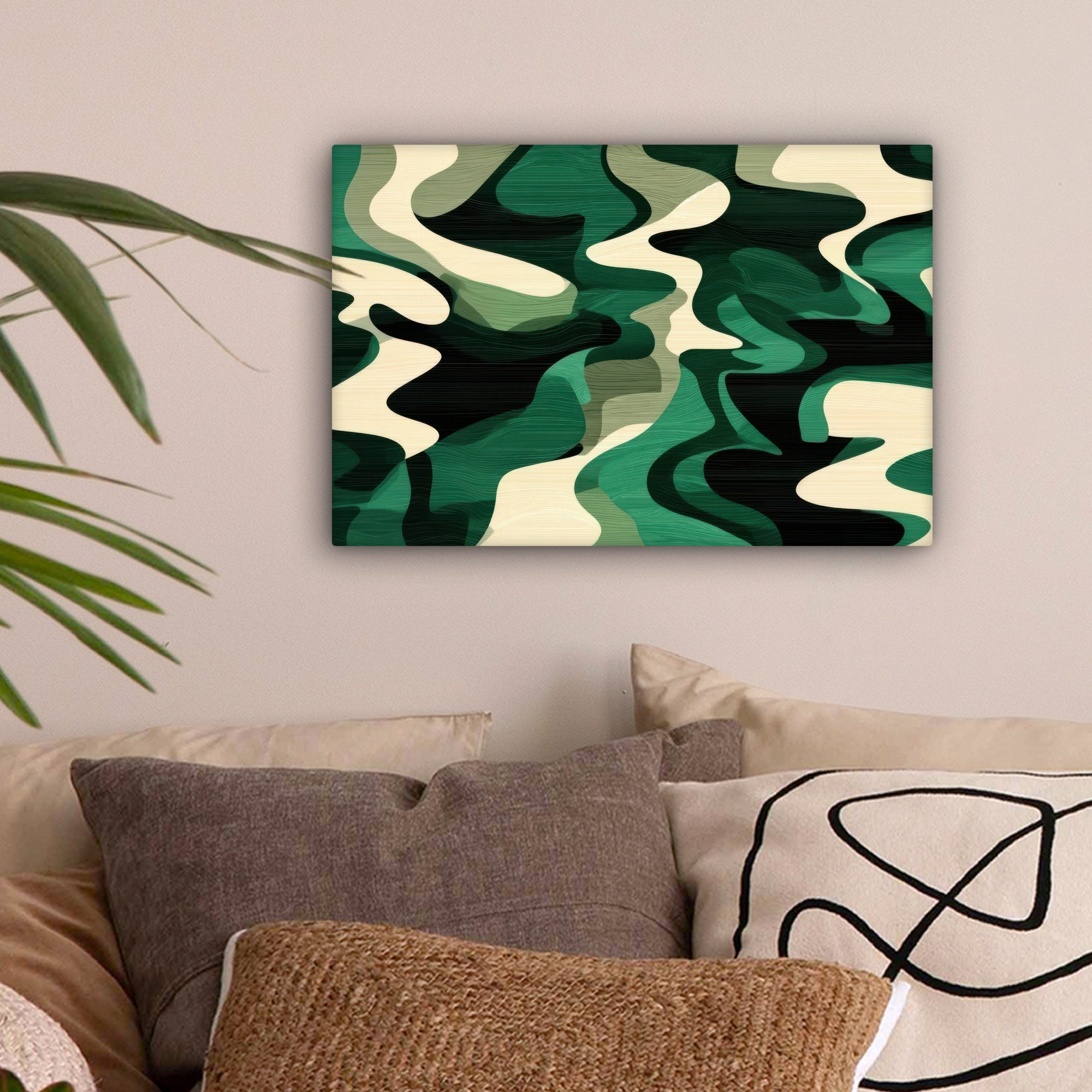 OneMillionCanvasses® Leinwandbild Abstrakt - Tarnfarbe - günstig online kaufen