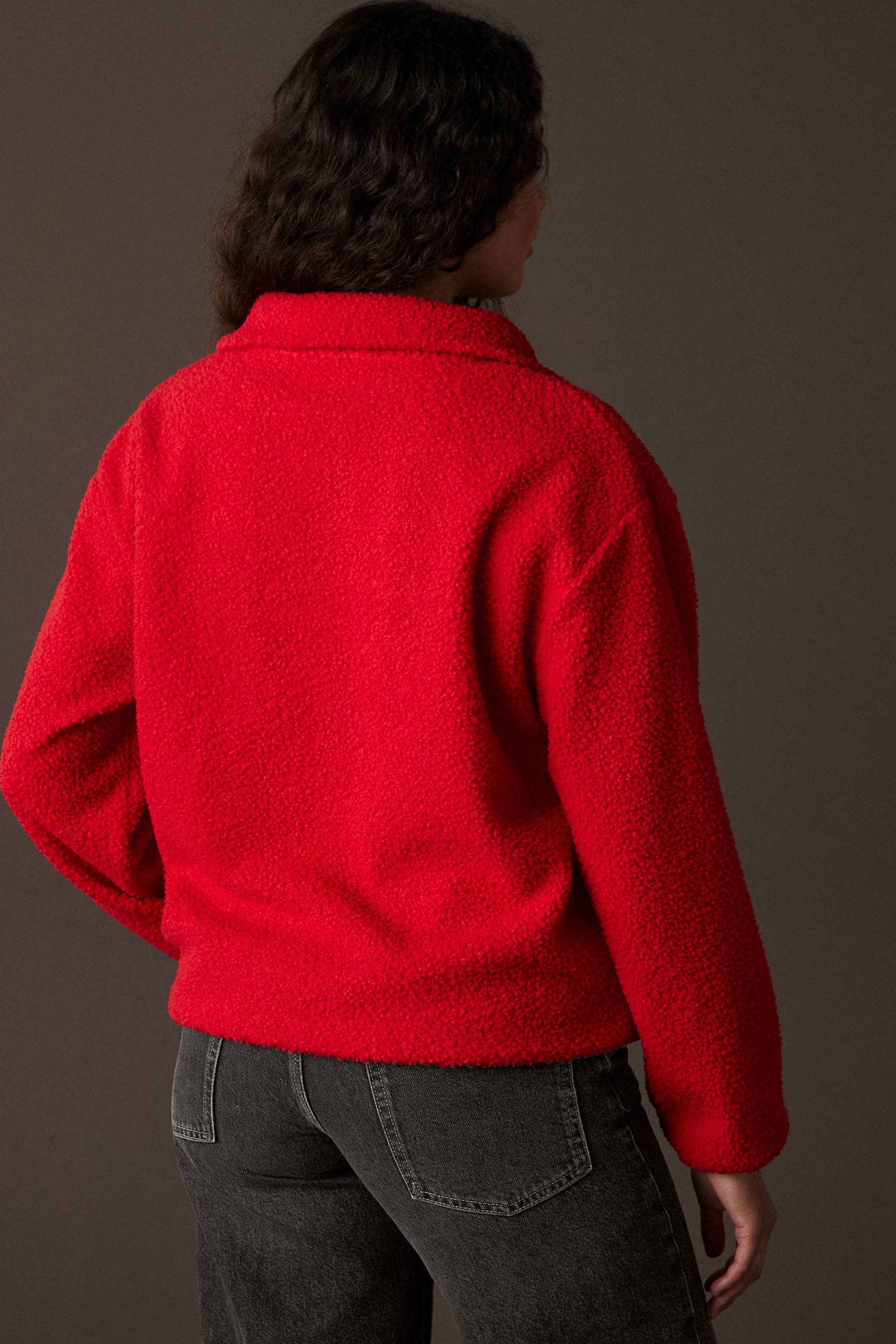 Next Fleecepullover Langes Teddy-Fleeceoberteil mit 1/4-Reißverschluss günstig online kaufen