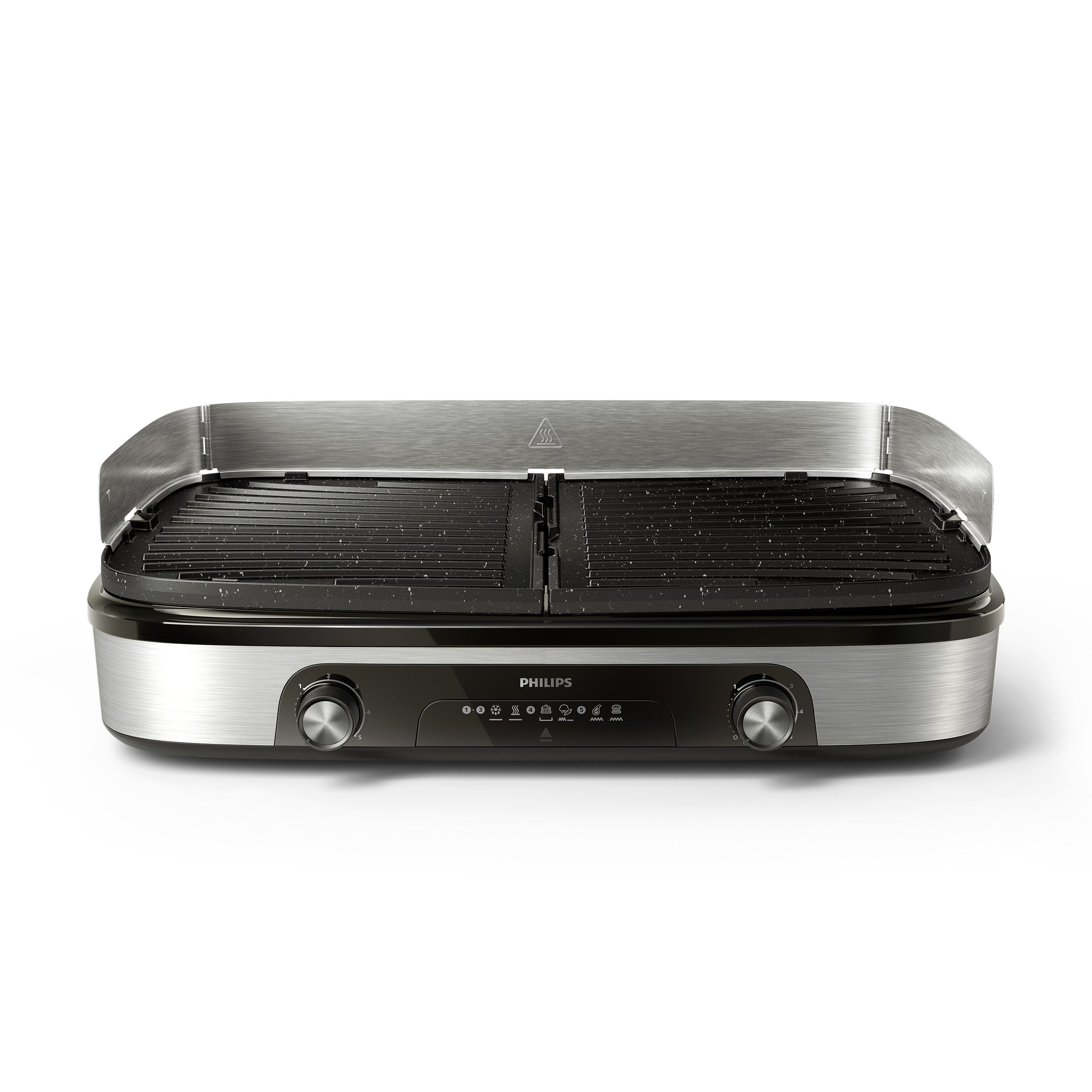 Philips Tischgrill HD6222/90 5000 Series, 2 Heizzonen, wendbare Platten, 2400 W, mit einstellbarer Temperatur u. Grillfläche von 1400 cm²