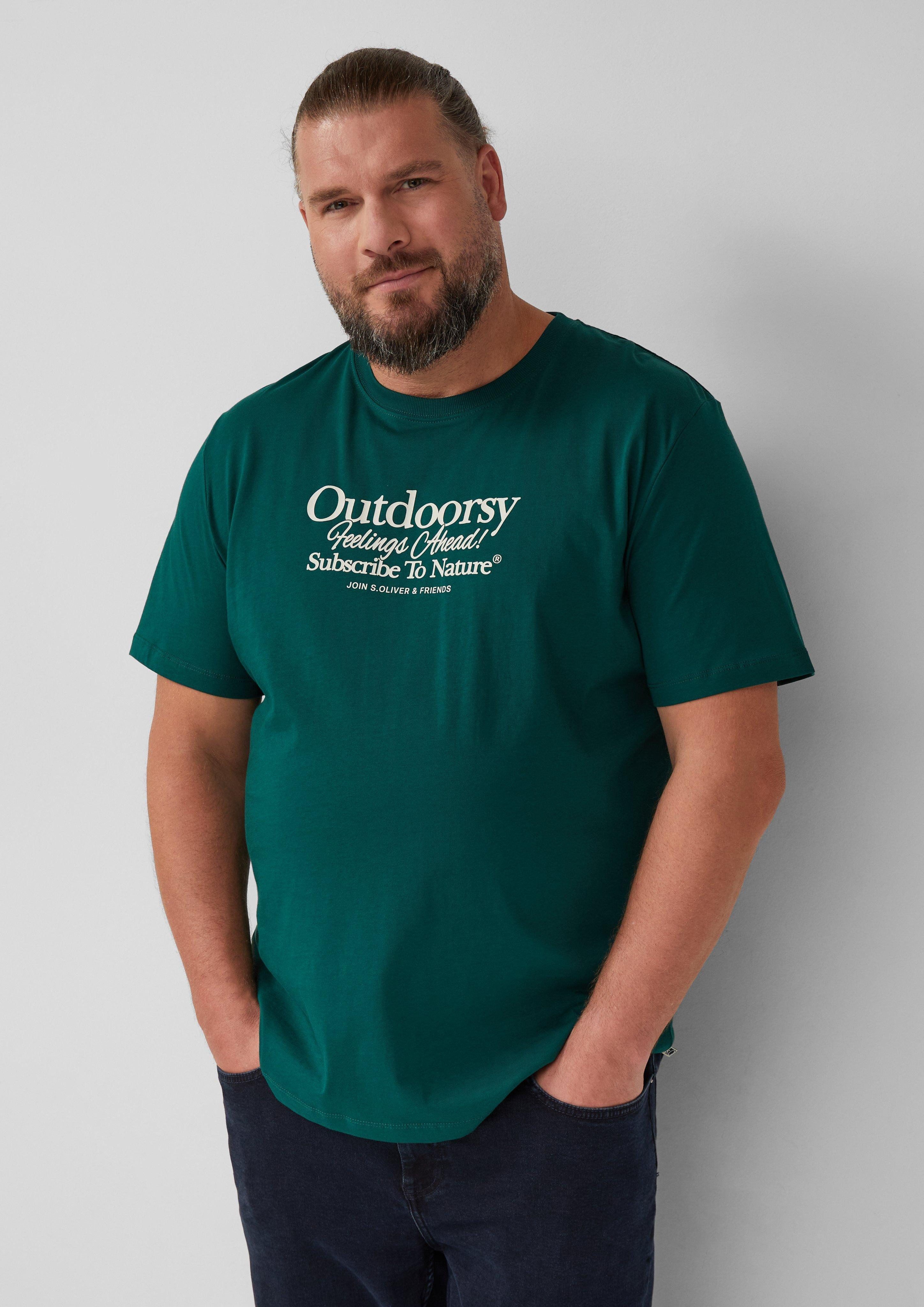 s.Oliver Kurzarmshirt Baumwoll-T-Shirt mit Frontprint günstig online kaufen