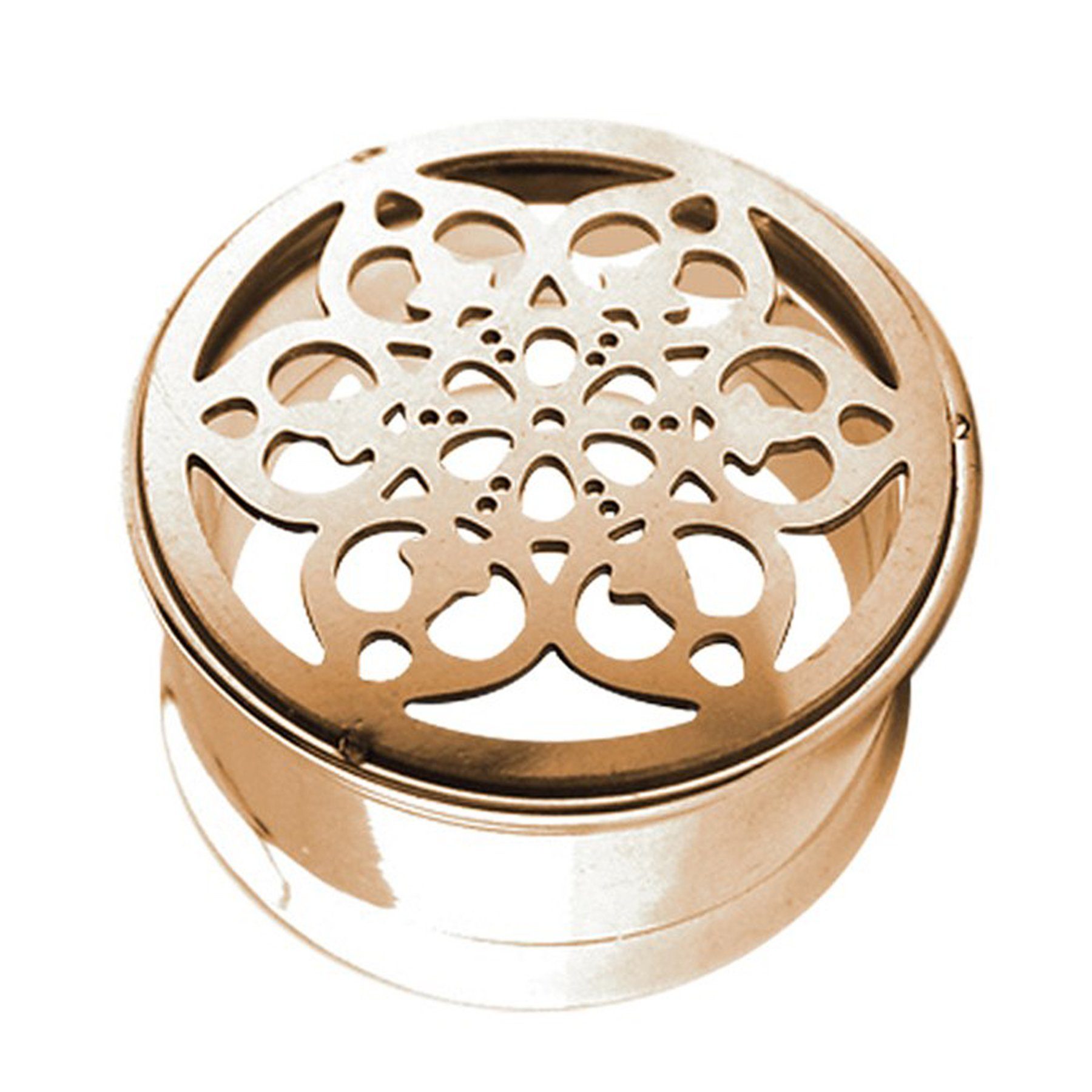 Adelia´s Dehnschnecke Piercing  Ohrpiercing, Flesh Tunnel PVD Rosè Gold beschichtet