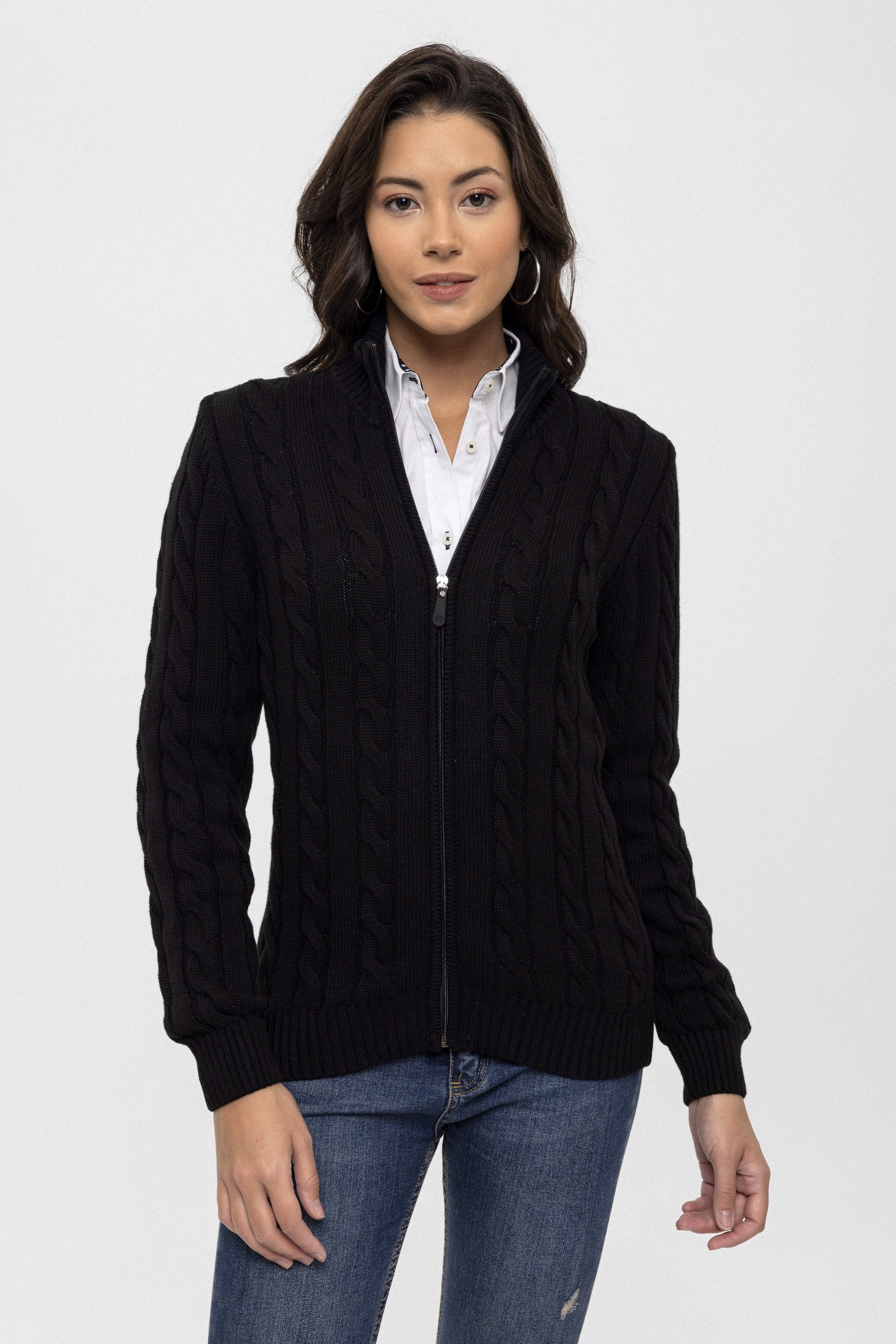 Felix Hardy Strickjacke Strickjacke mit Zopfmuster