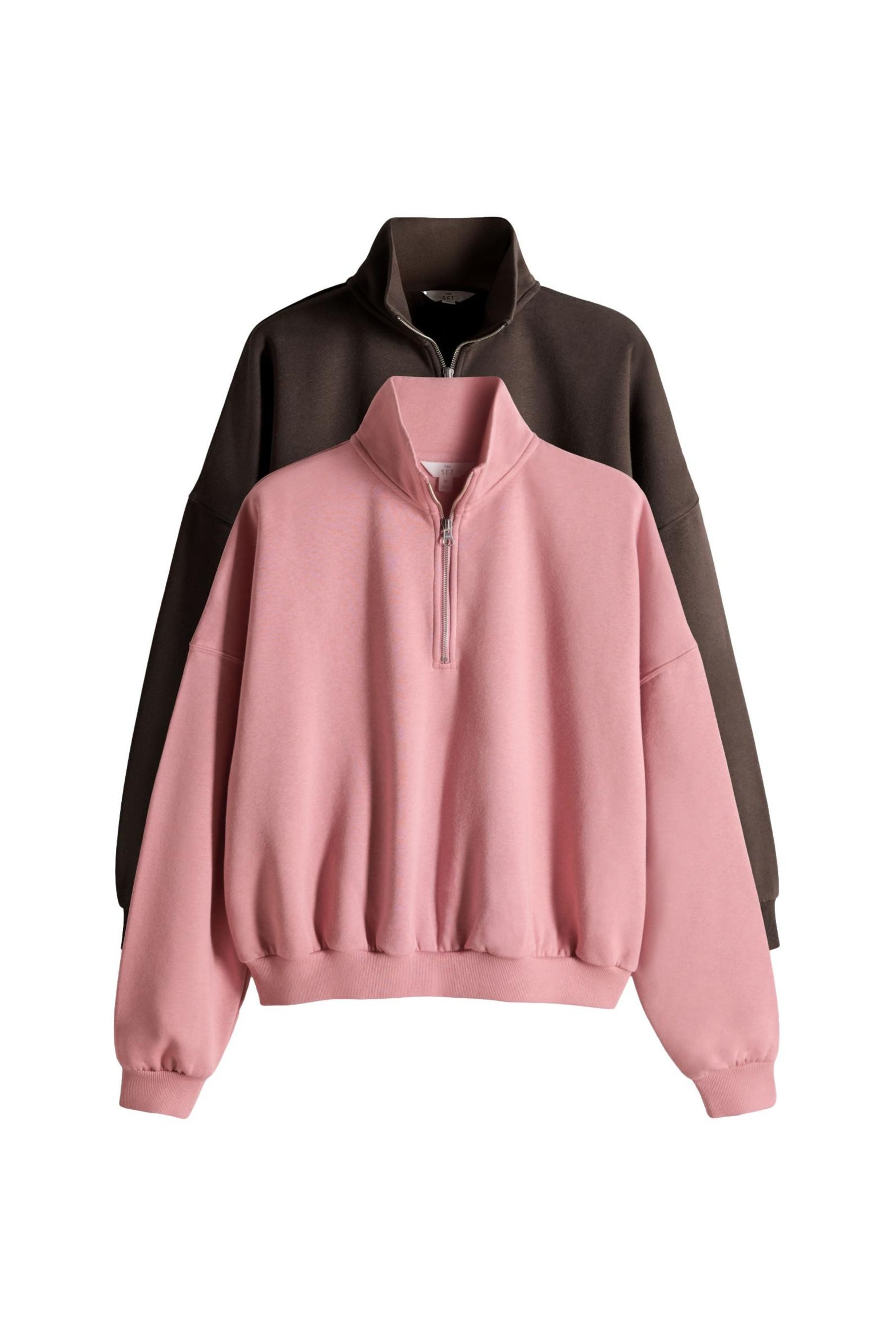 Sweater The Set Sweatshirts mit 1/4-RV, 2er-Pack