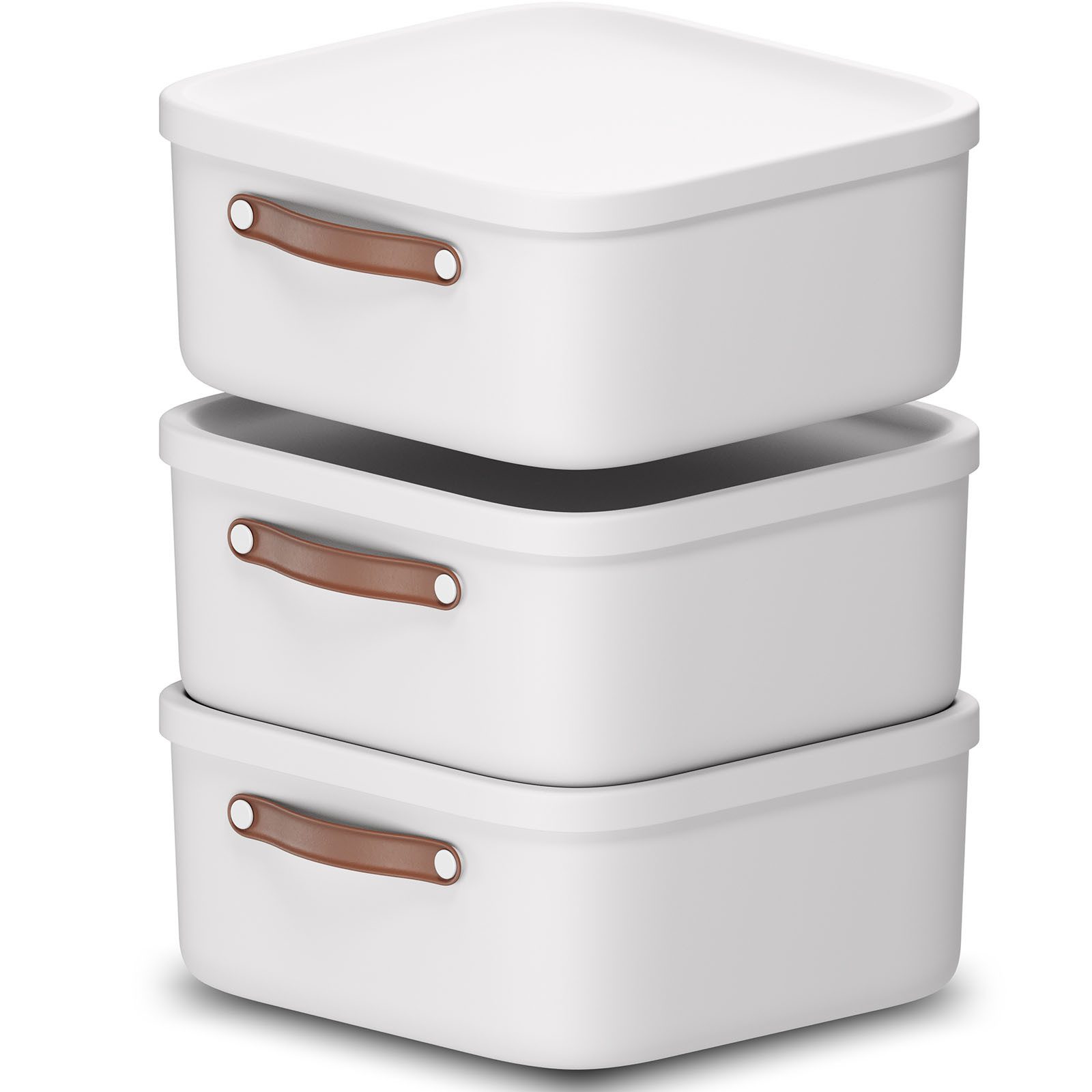 Stapelbox 3er-Set Kiste mit Deckel Maloja 20l