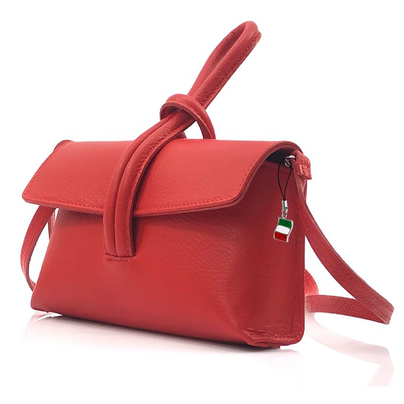 FLORENCE Umhängetasche Florence Tasche rot Leder Abendtasche (Abendtasche), günstig online kaufen