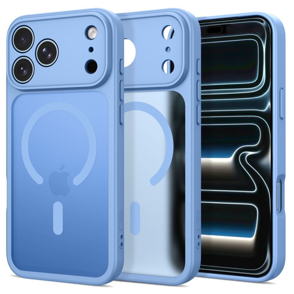 TECH PROTECT Smartphone-Hülle BasicMag kompatibel mit iPhone 18 Pro, 17 Pro Hellblau 6,3 Zoll, integrierter Magnetring