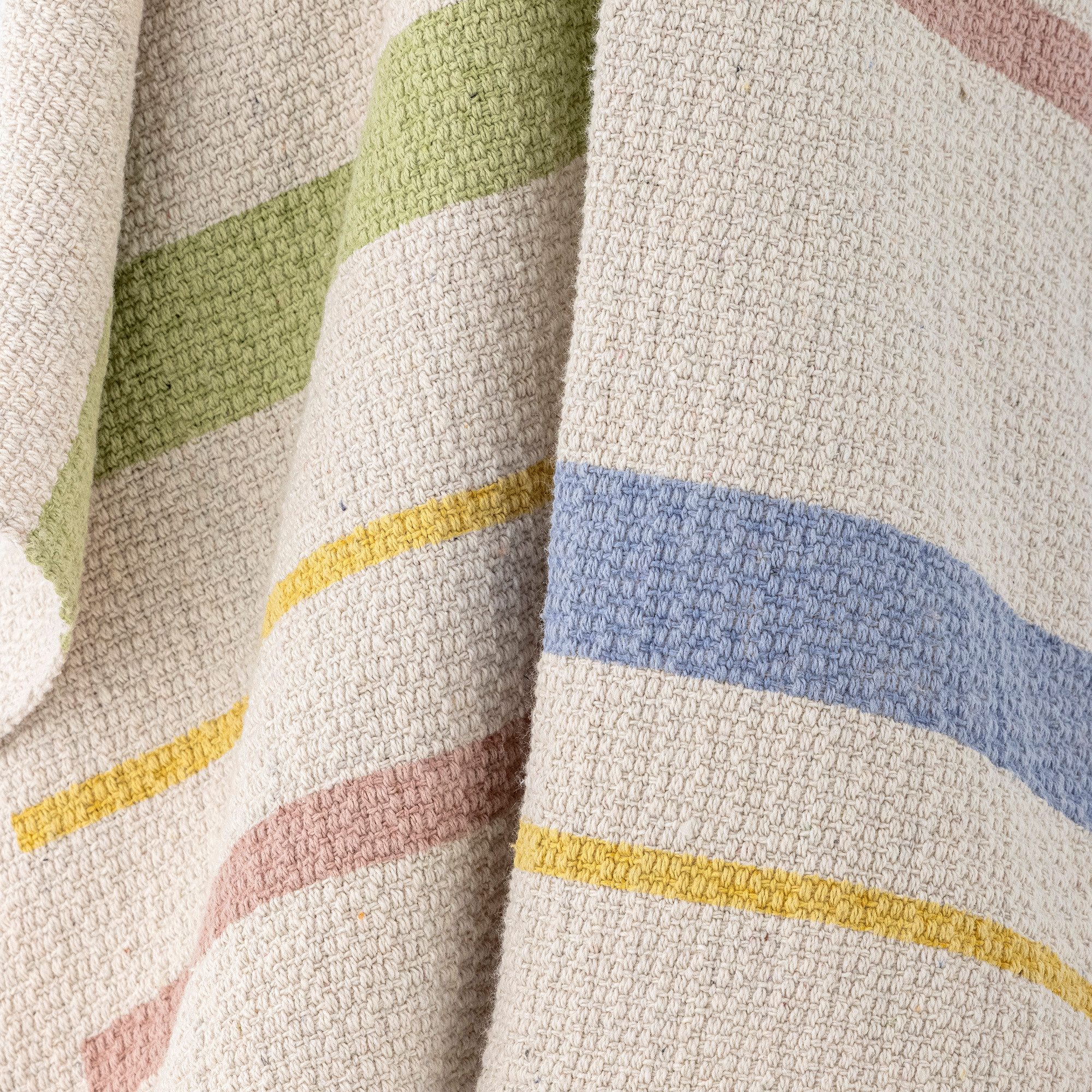 Plaid Bloomingville Decke Pontino 160x130cm natur recycelte Baumwolle, Bloomingville