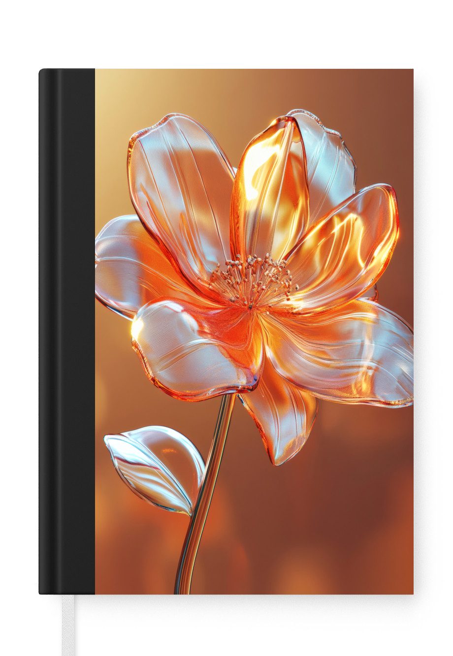 MuchoWow Notizbuch Gläser - Blume - Sonnenlicht, Notebook, Notizblock a5, Tagebuch, Journal Liniert