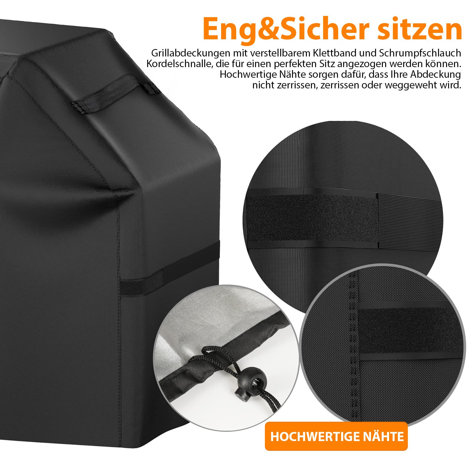 Jibenhome Grill-Schutzhülle Grillabdeckhaube Universal Grillabdeckung,Wasserdicht (1-St), BBQ Gasgrill Grillhaube Abdeckung mit Lüftungsschlitzen