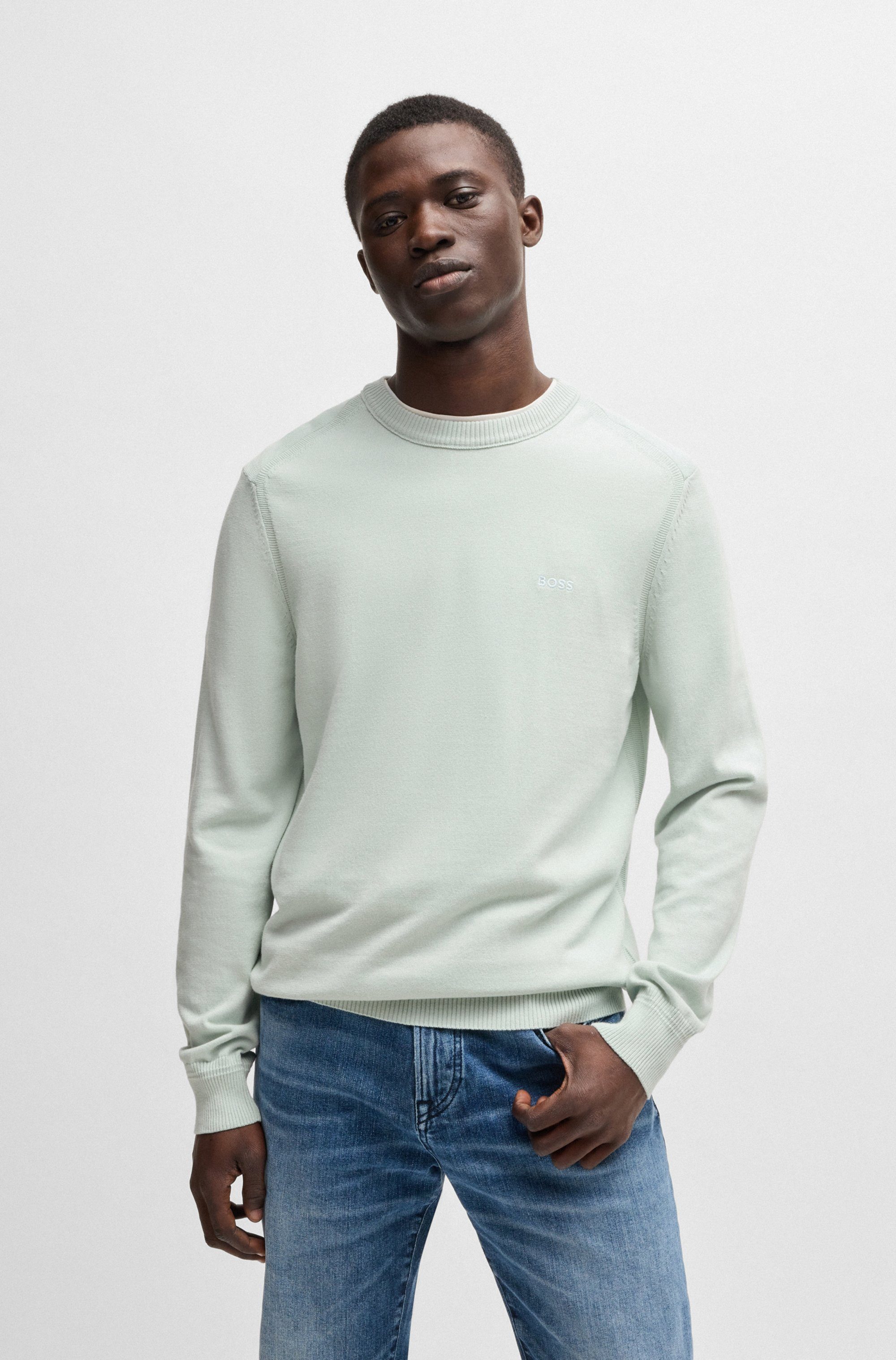 BOSS ORANGE Strickpullover Asac mit Logostickerei auf der Brust günstig online kaufen