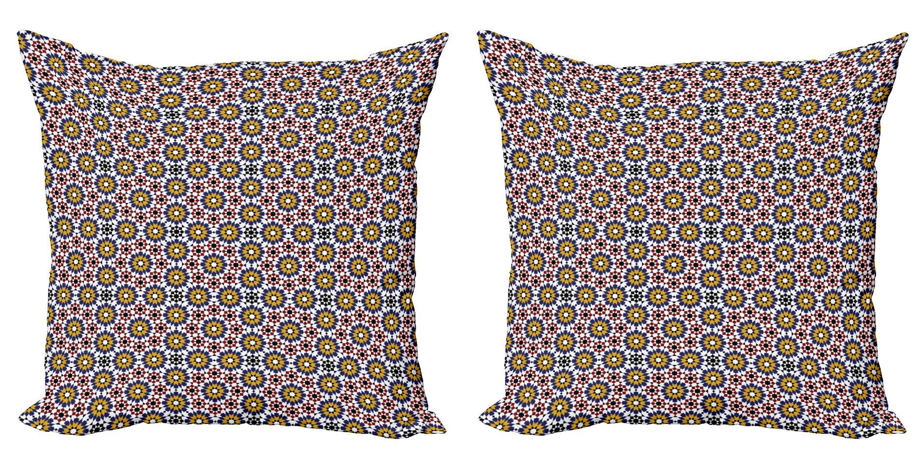 Kissenbezüge Modern Accent Doppelseitiger Digitaldruck, Abakuhaus (2 Stück), Oriental marokkanisch floral Geometrisch
