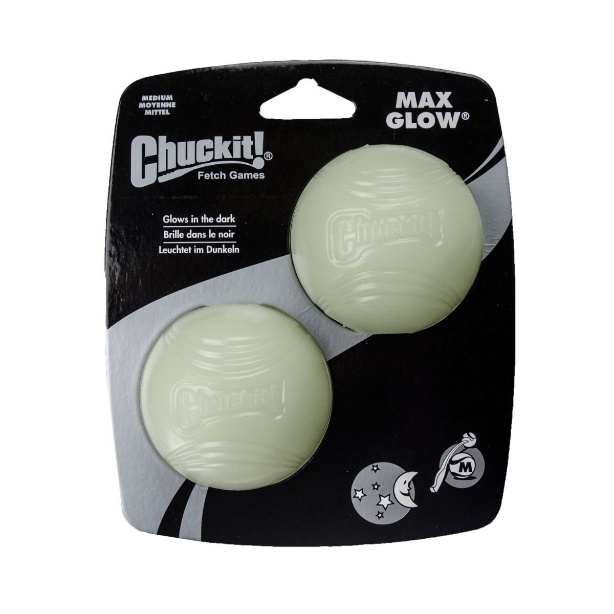 Chuckit Tierball Chuckit Max Glow Medium 2er-Pack, (2-tlg)