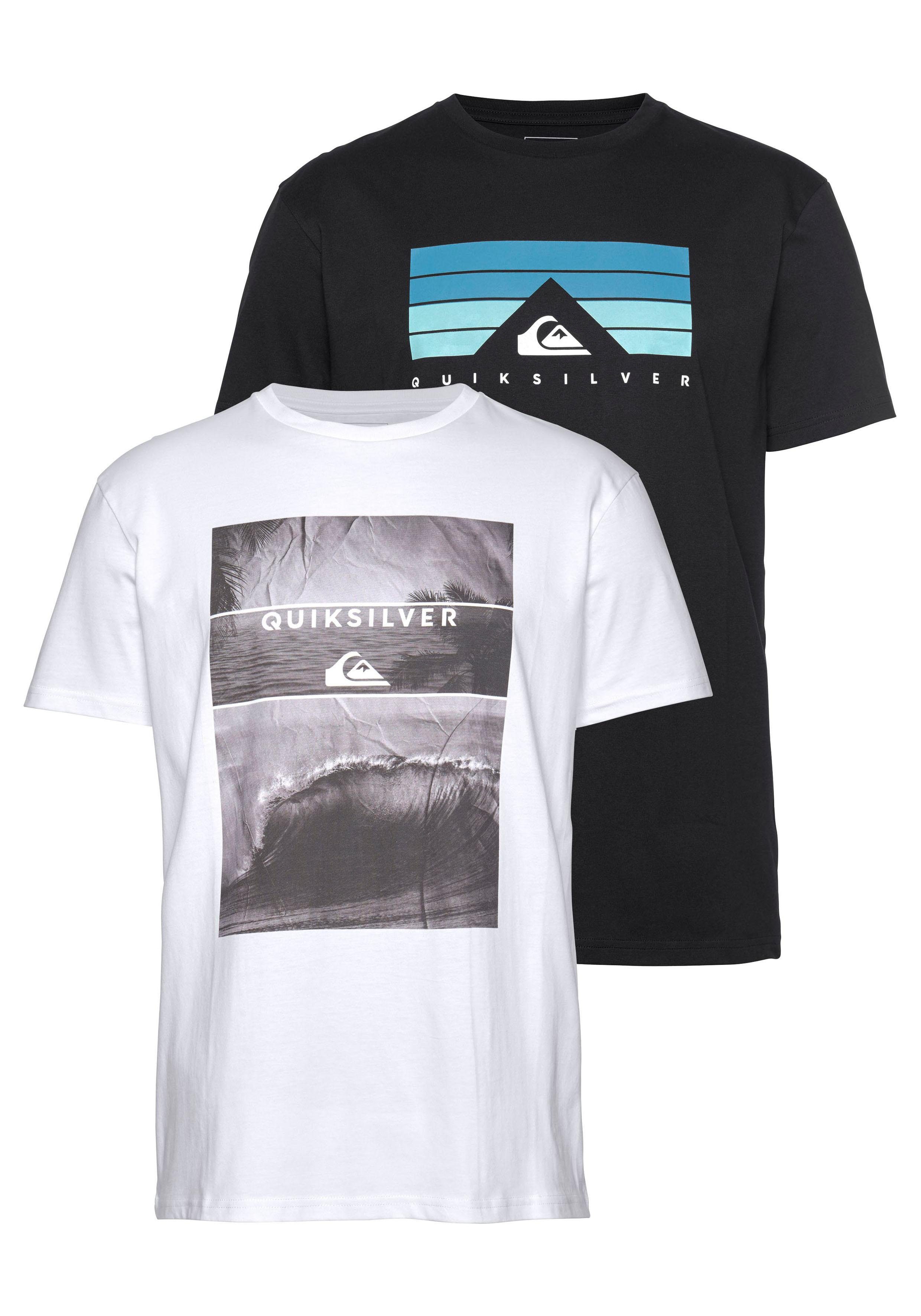 Quiksilver T-Shirt »FLAXTON PACK SKYLINE VOLT« (Packung, 2-tlg., 2er