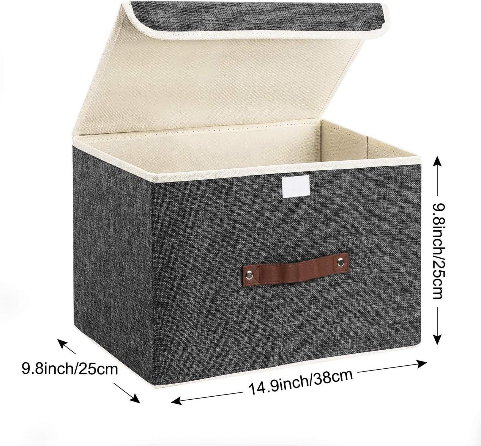 LuxusKollektion Aufbewahrungsbox Faltbare Aufbewahrungsbox mit Deckel günstig online kaufen