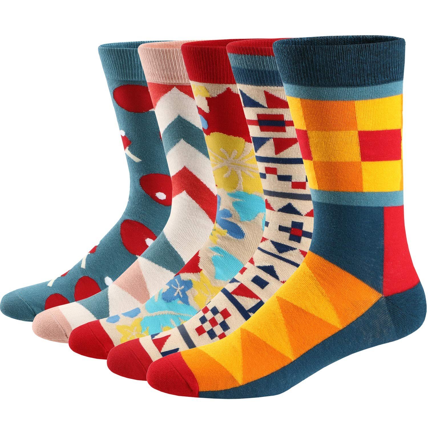 Leway Socken »Lustigen Herren Socken Bunte Gemusterte Baumwolle Socken«  online kaufen | OTTO