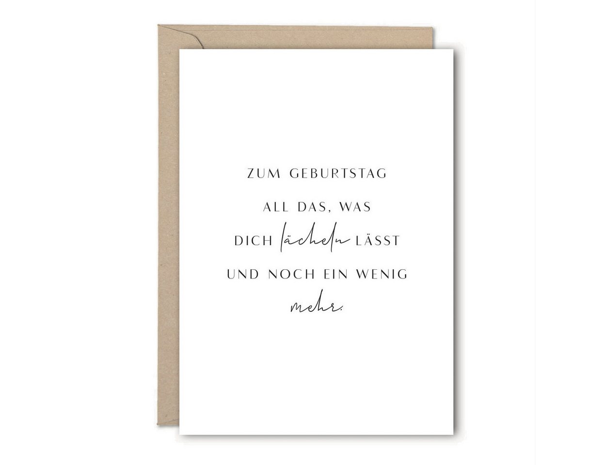 NORDEULE Geburtstagskarte "Zum Geburtstag: All das, was Dich lächeln lässt und ein wenig mehr.", 6 Stk., ideal für Geburtstagsgrüße, Briefpost