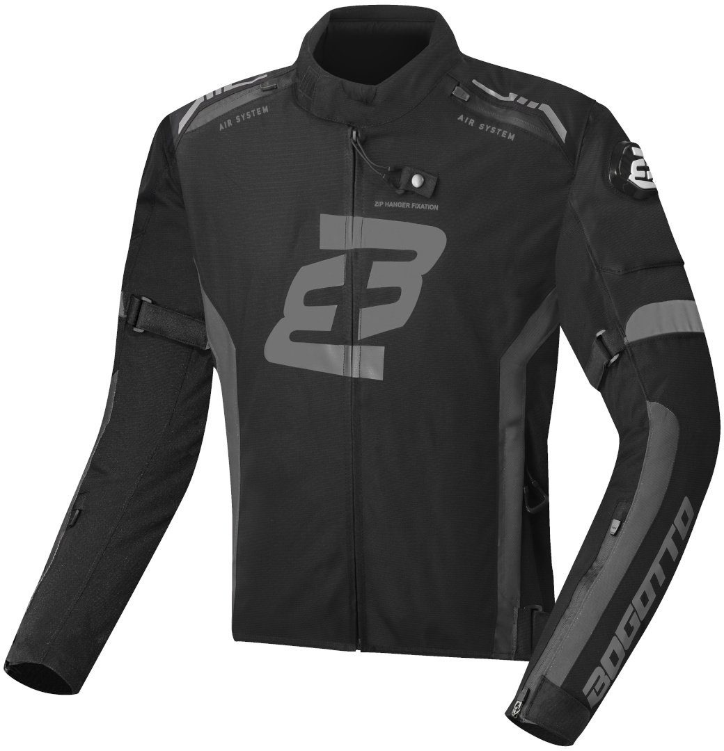 Textiljacke Black/Grey wasserdichte Bogotto GPX Motorrad Motorradjacke