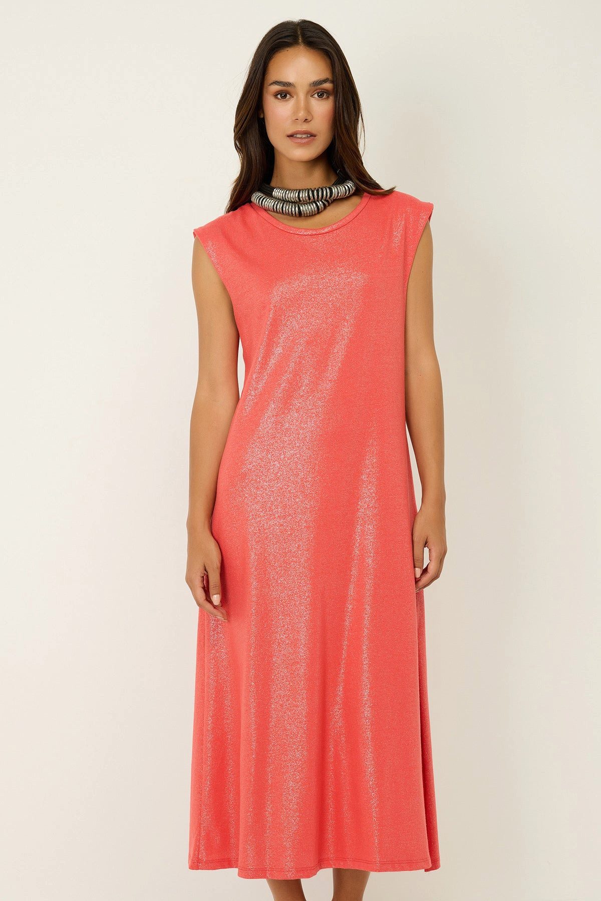 Midikleid Midikleid aus glitzerndem Stoff