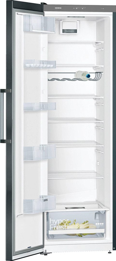 SIEMENS Kühlschrank iQ300 KS36VVXDP, 186 cm hoch, 60 cm breit, bollteRack, superKühlen, safetyGlas-Ablage, hyperFresh