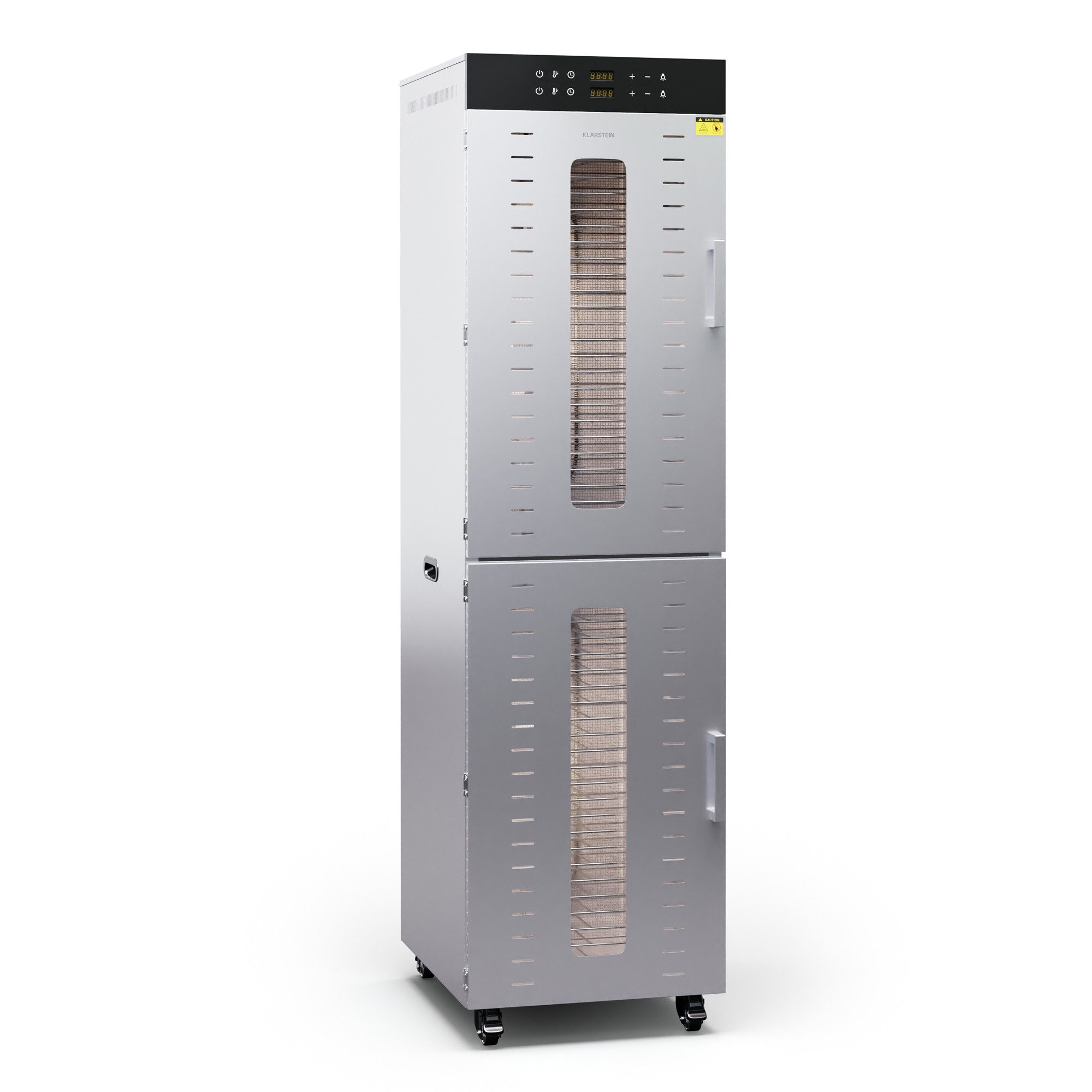 Klarstein Dörrautomat Master Jerky 700 4000 W, Dörrautomat groß Pilze Obst Trockner Dörrgerät Dehydrator Edelstahl