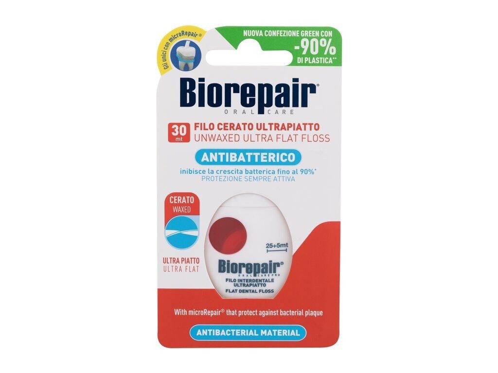 Biorepair Zahnseide Biorepair Antibakterielle Ungewachste Ultra Flache Zahnseide