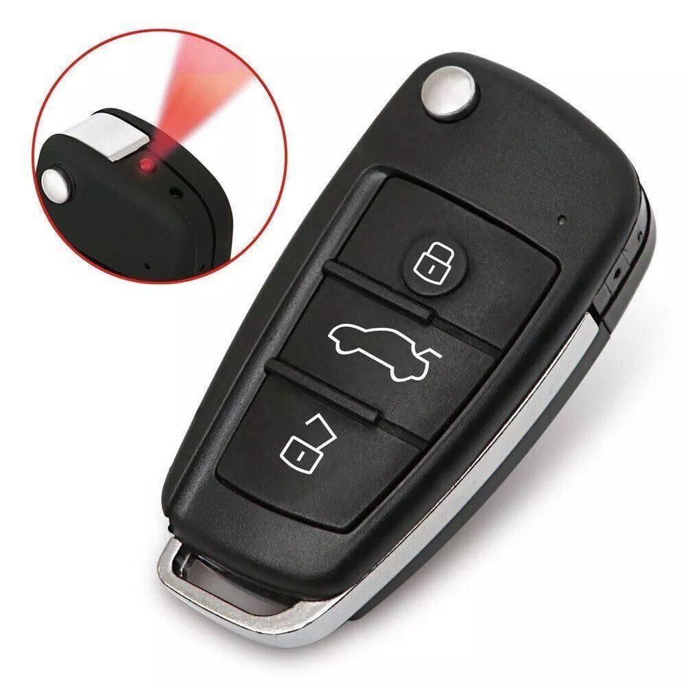 SpionProfi Überwachungskamera 32GB Mini Kamera Autoschlüssel Video Ton Aufnahme Haus Auto Zimmer (Innenbereich, Außenbereich, 1-tlg., Autoschlüssel mit versteck – Bild 2 von 5