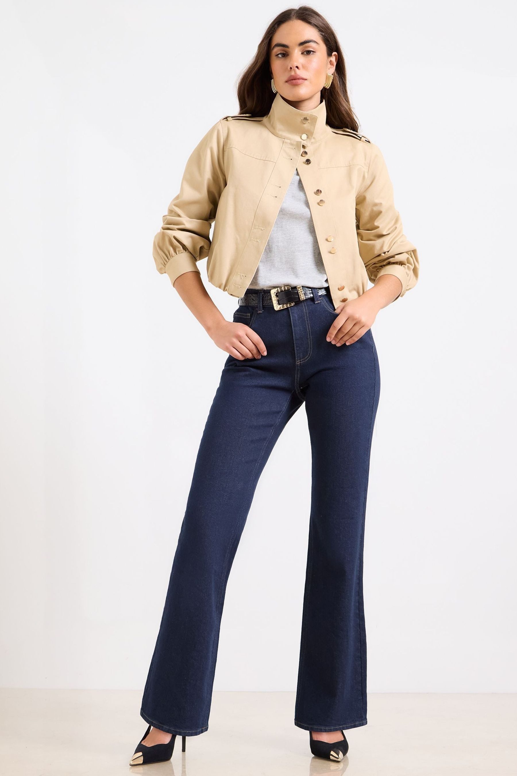 LIPSY Slim-fit-Jeans Lipsy Ausgestellte Slim-Jeans mit hohem Bund (1-tlg)
