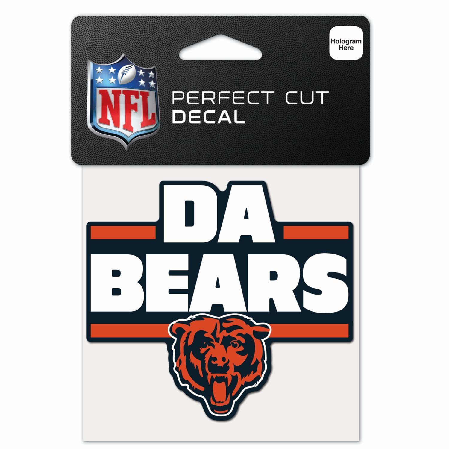 WinCraft Wanddekoobjekt Perfect Cut 10x10cm Aufkleber NFL Teams Slogan Chicago Bears
