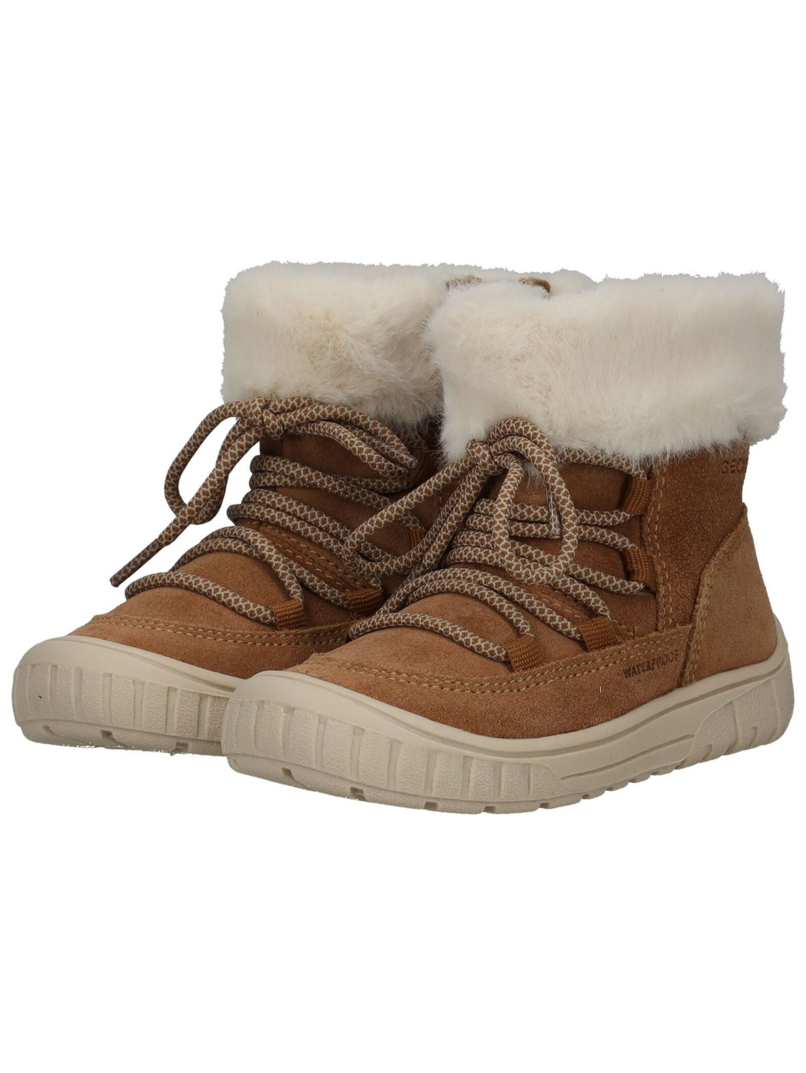Geox Stiefelette Leder/Textil . Schnürstiefelette