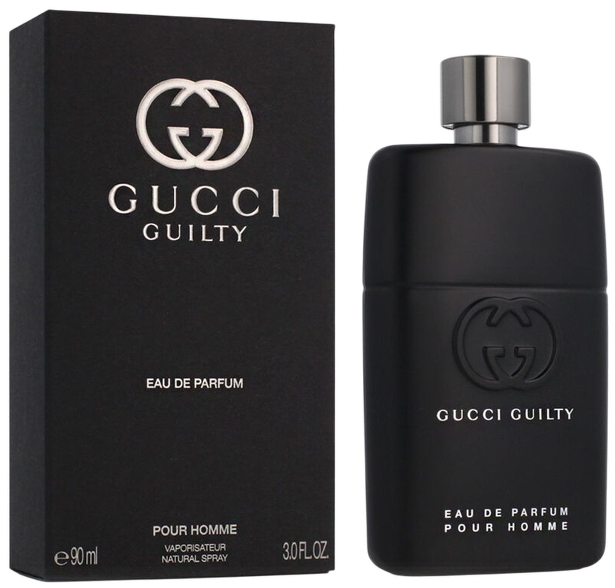 GUCCI Eau de Parfum Guilty Pour Homme EDP Herren Spray, Holzig-würziger Duft mit Orangenblüten, Balsamico und Zedernholz