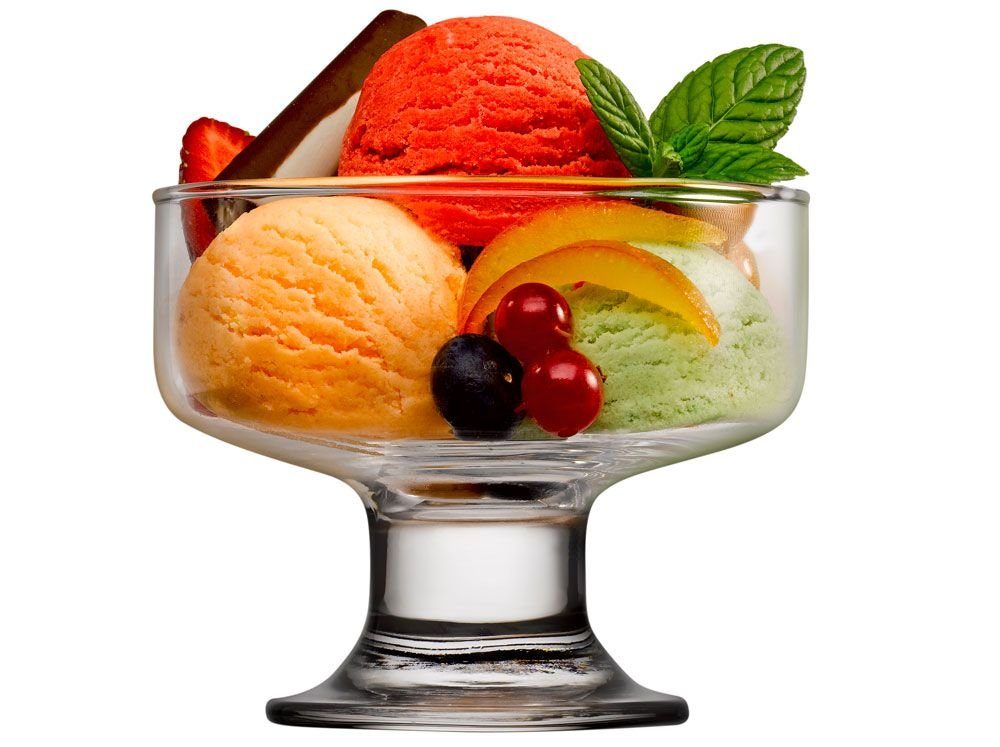 Pasabahce Dessertschale Ice Ville, Glas, (Packung, 6-tlg), 6 Eis-Becher aus Glas, Dessert-Becher, Schale auf Fuß