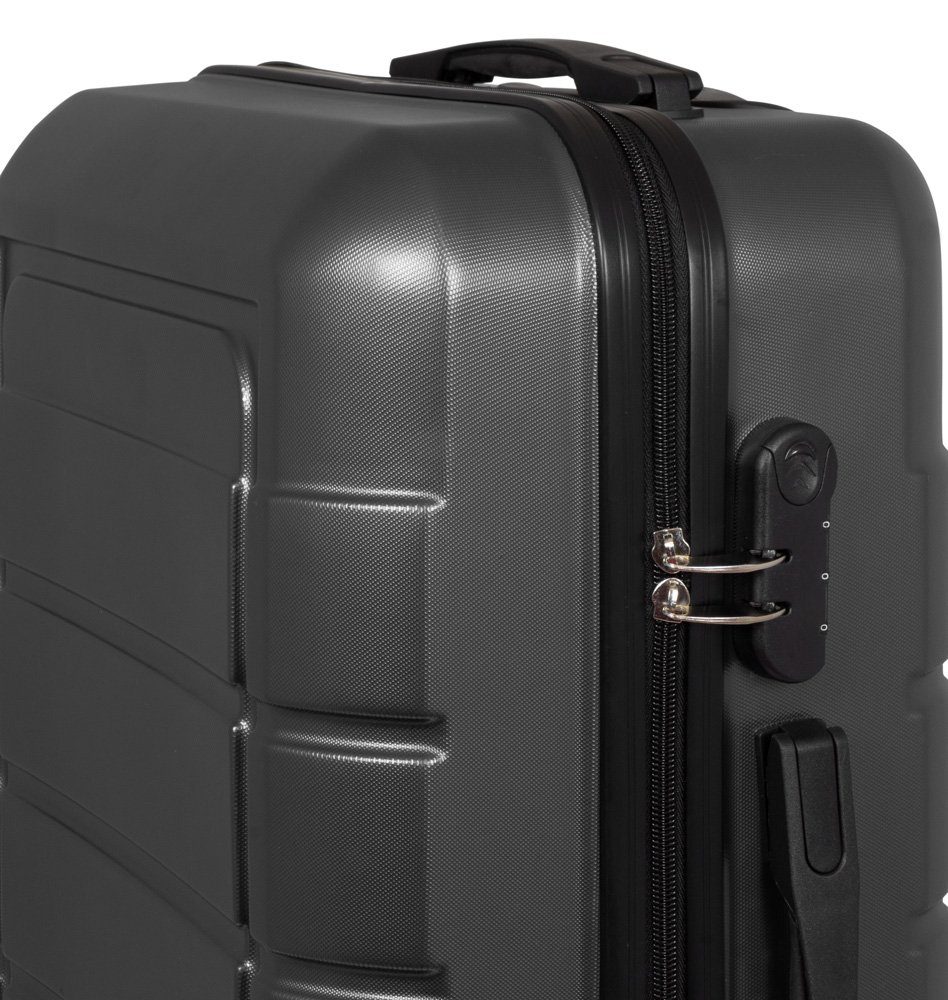 Trendyshop365 Koffer großer Koffer L Reisekoffer Doppelrollen Hartschalenkoffer, großer Trolley für den Jahresurlaub, Hartschale, Zahlenschloss