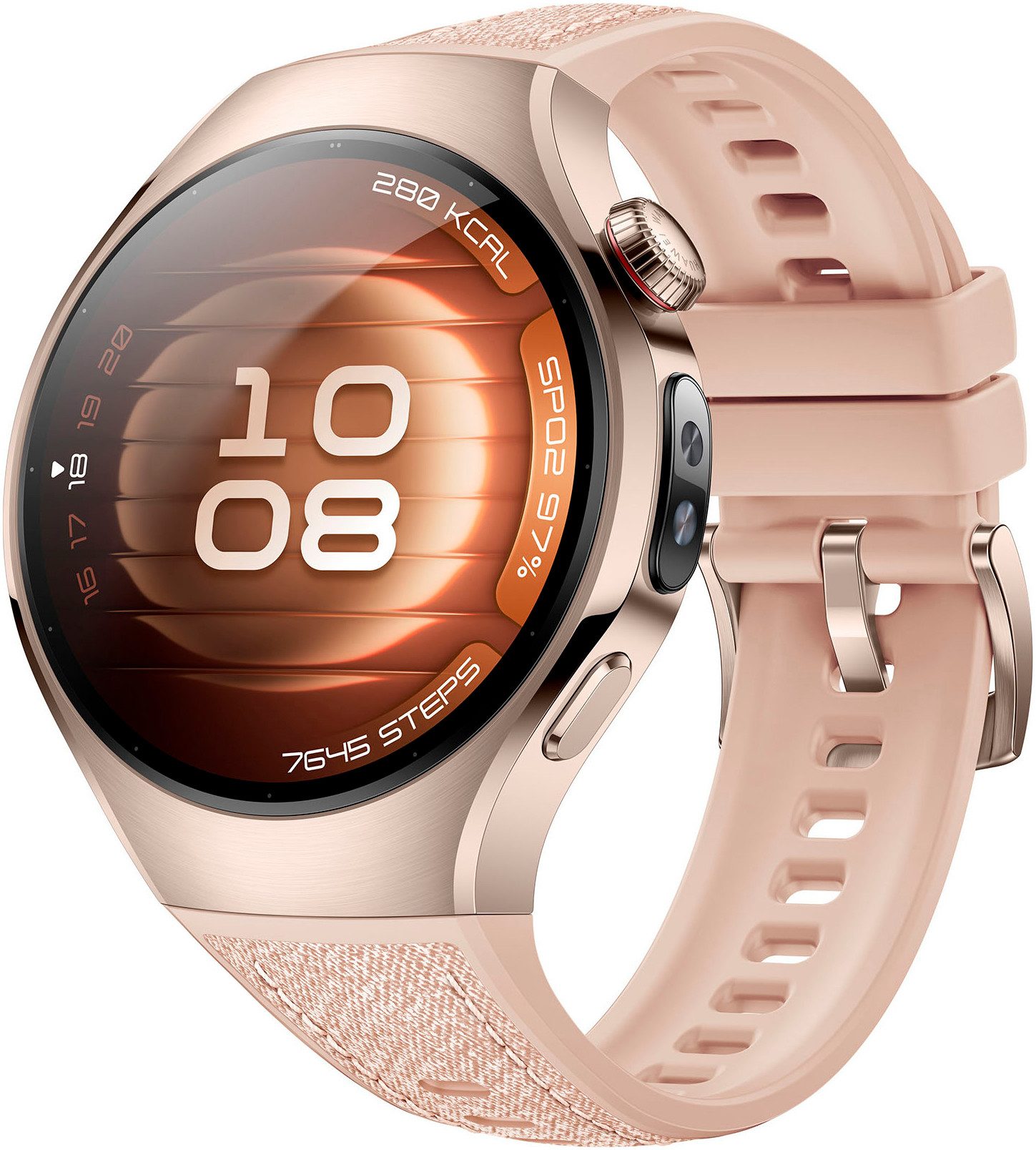 Huawei WATCH 5 42mm Smartwatch (3,5 cm/1,38 Zoll), X-TAP, Health Glance, 904L Edelstahl, Kompatibel mit iOS & Android