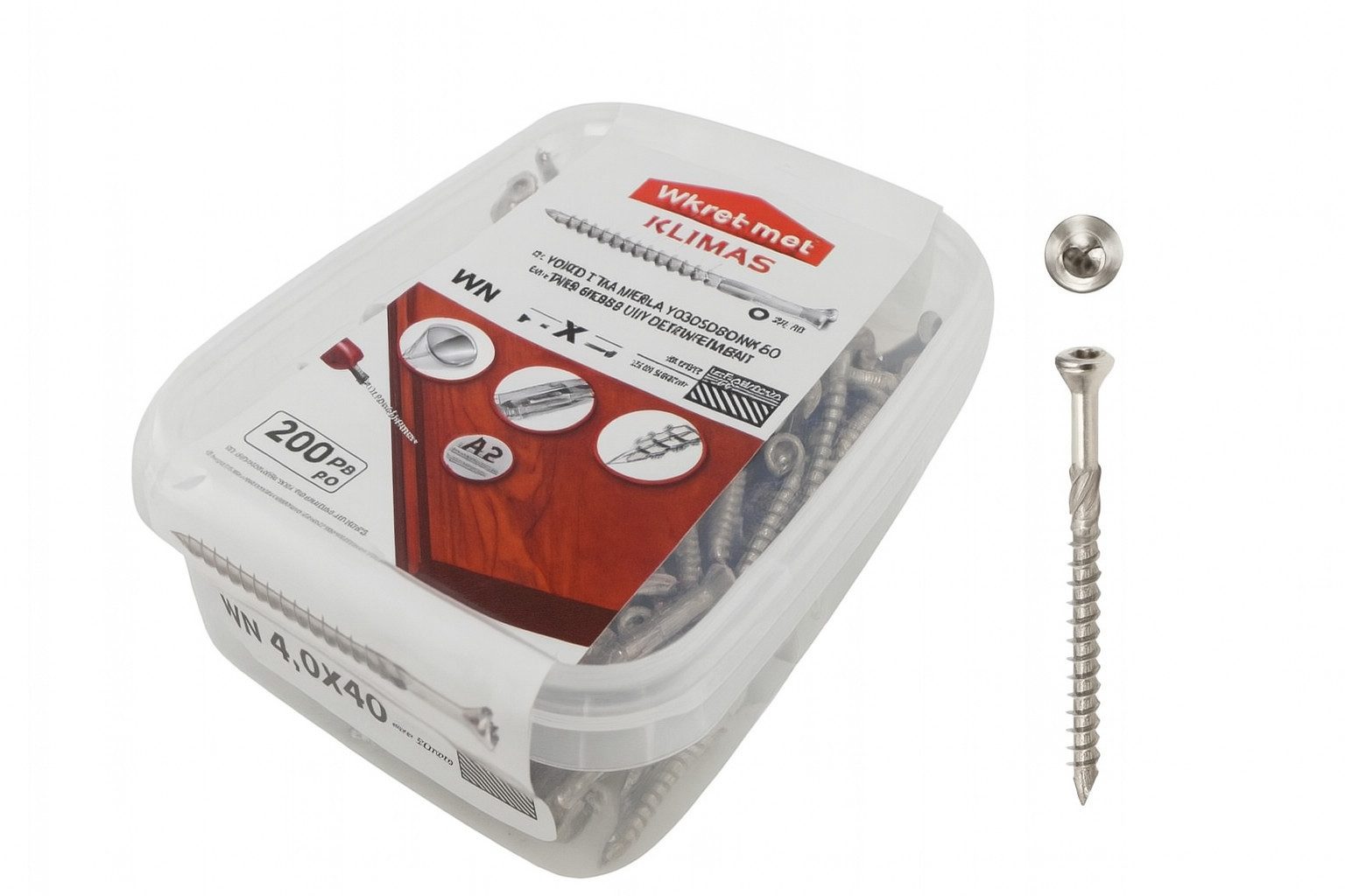 Klimas Holzbauschraube Terrassenschrauben Edelstahl A2, (100 St)