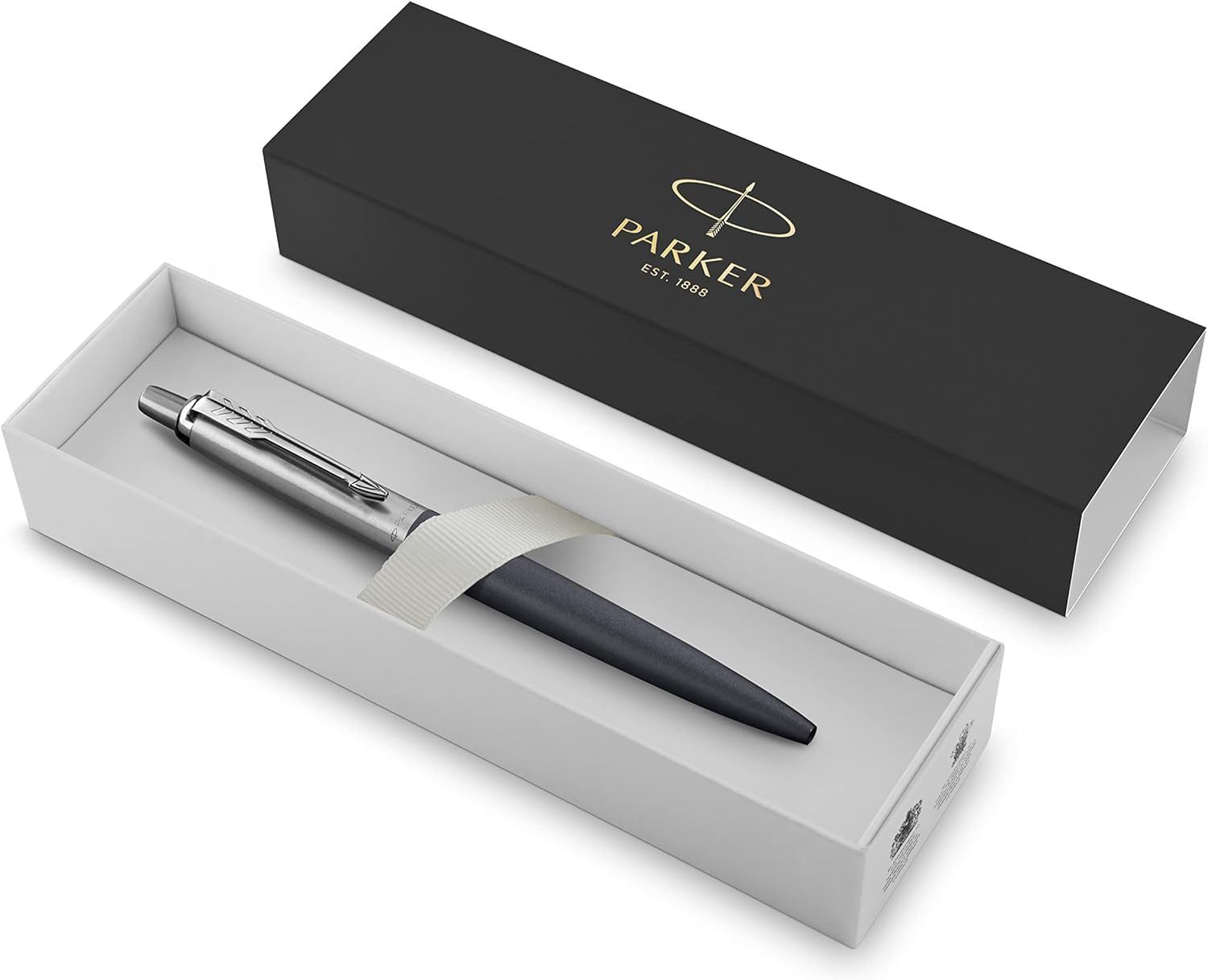 Parker Kugelschreiber Jotter XL, Kuli mit Edelstahlschaft Druckmechanik Mine M Geschenkbox