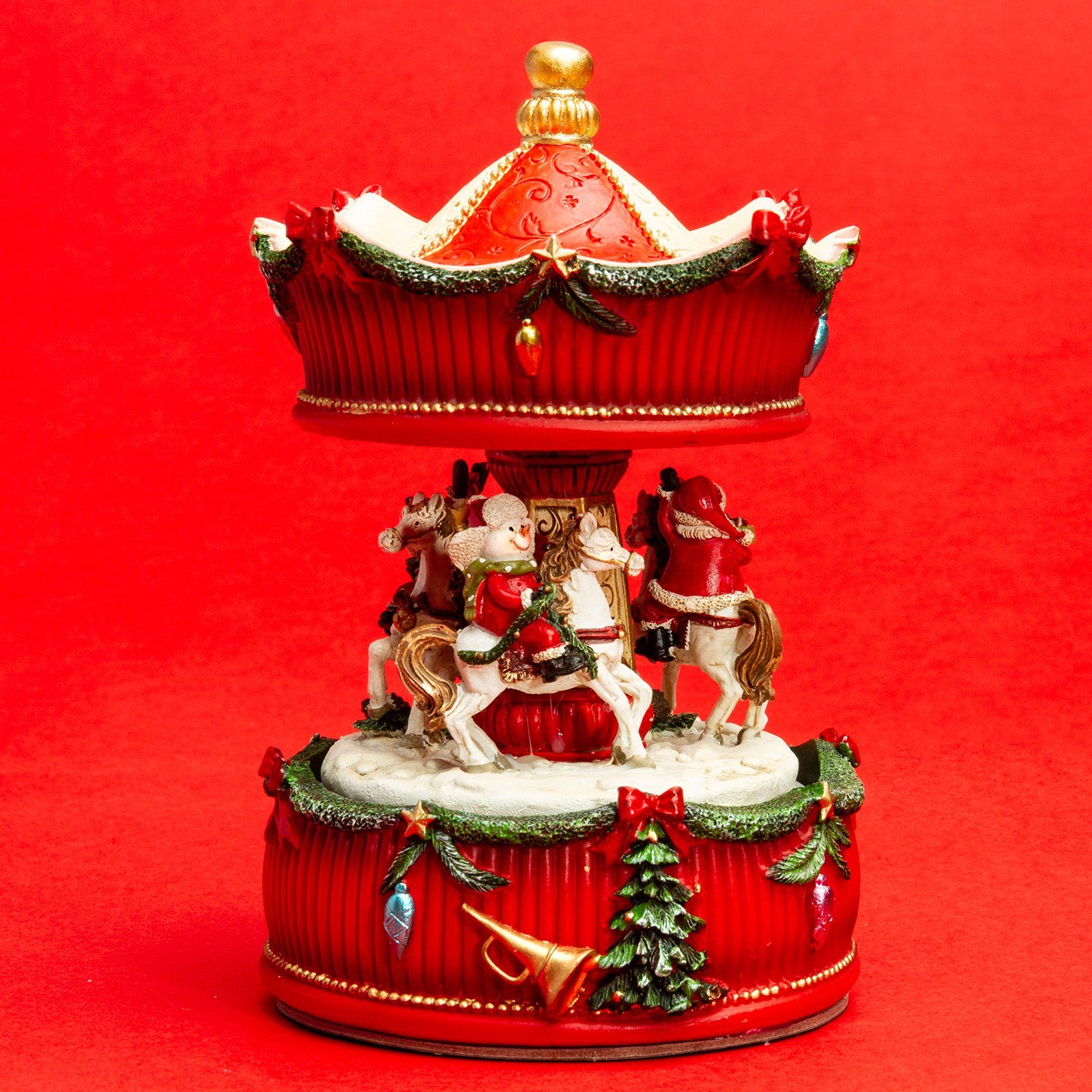 SIKORA Dekoobjekt SD08 Spieldose Pferde Karussell für Weihnachten günstig online kaufen
