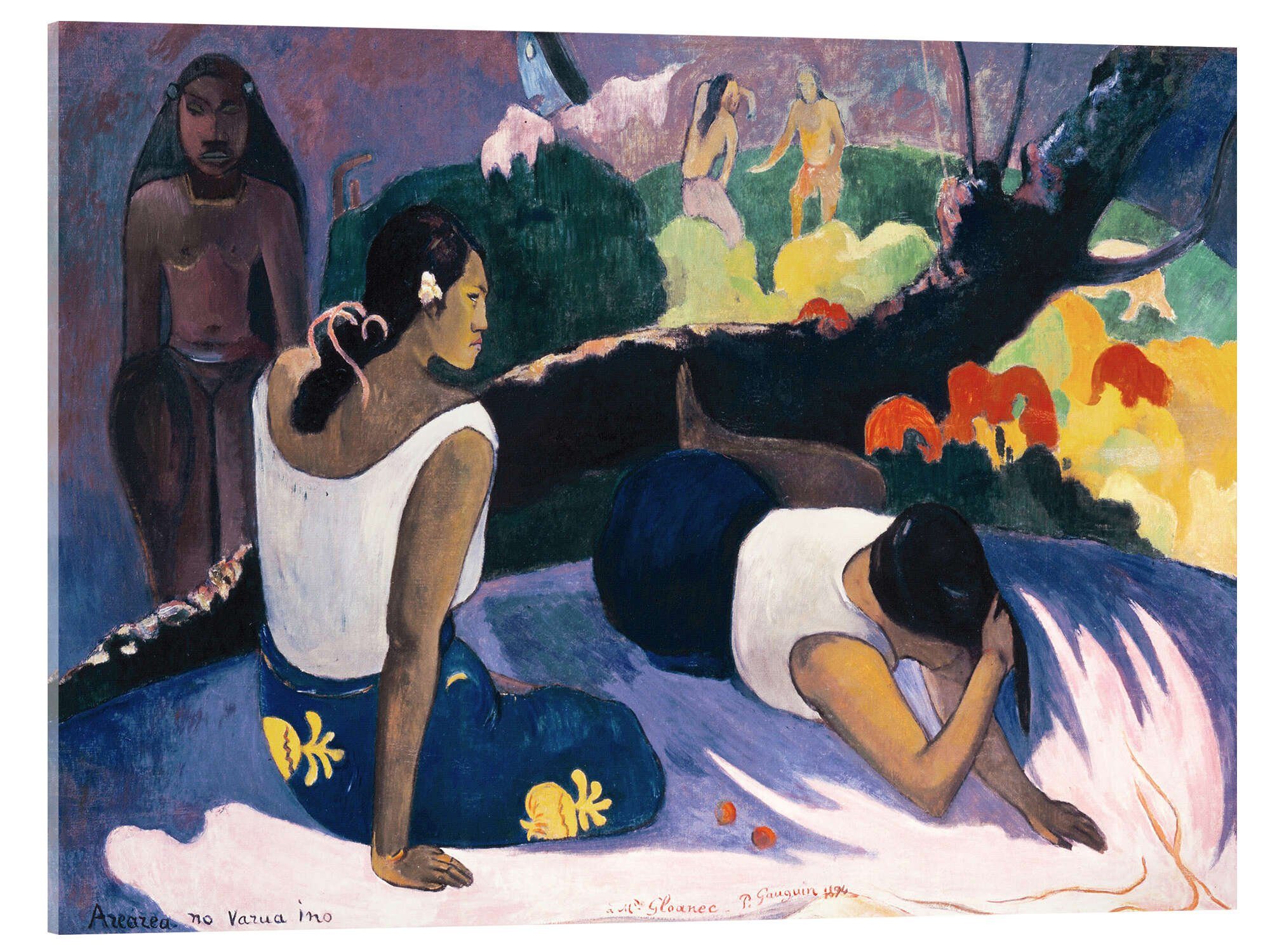 Posterlounge Wandbild Vergnügungen des bösen Geistes (Arearea no vareua ino), Paul Gauguin, erhältlich als Poster, Leinwandbild, Wandsticker oder Acrylglasbild