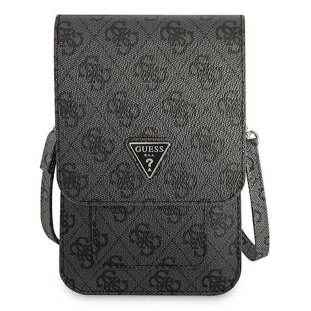 Guess Handtasche Umhängetasche Schultertasche Smartphonetasche (Spar-Set, 1-tlg., 17,5 x 11,5 cm elegant), 4G-Logomuster, abnehmbarer Gurt, Magnetverschluss