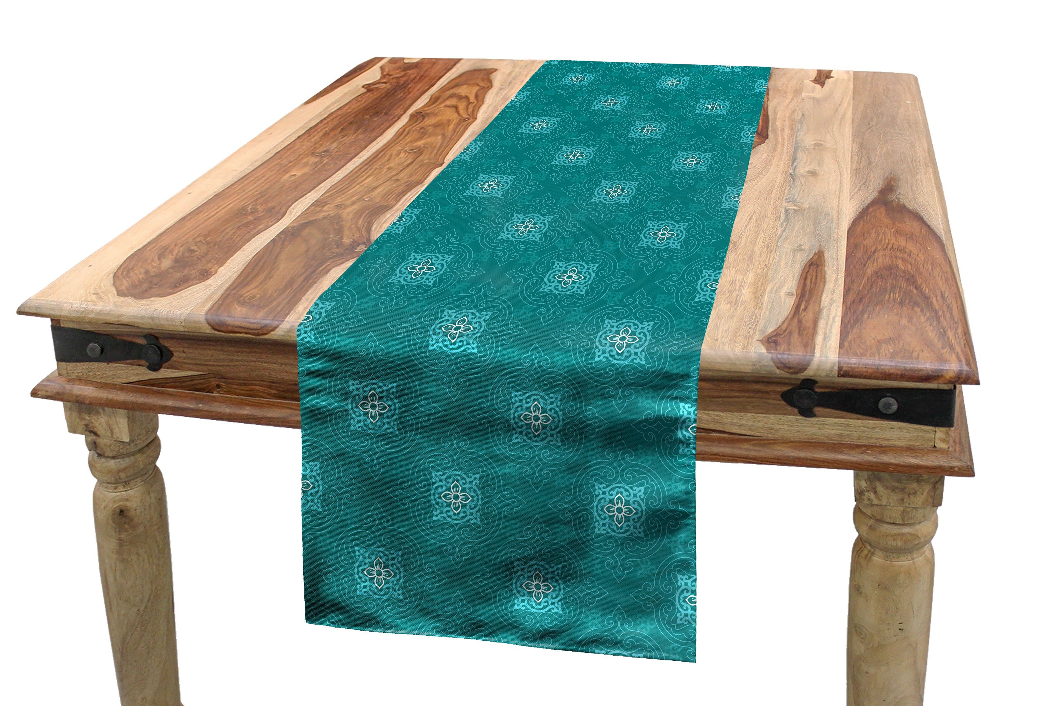 Abakuhaus Tischläufer Esszimmer Küche Rechteckiger Dekorativer Tischläufer, marokkanisch Timeless Orient Motive | Tischläufer