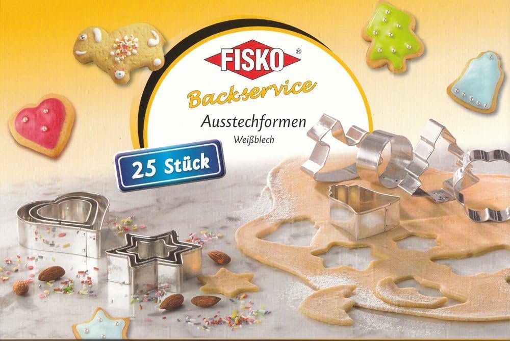 Fisko Ausstechform Ausstechformen 25 teilig Weihnachten Plätzchen ...