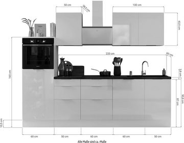 RESPEKTA Küche Elisabeth, vormontiert, inkl. E-Geräte, Breite 280 cm