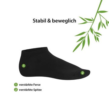 Footstar Füßlinge Herren Bambus Sneaker Socken (6 Paar) nachhaltige Viskose